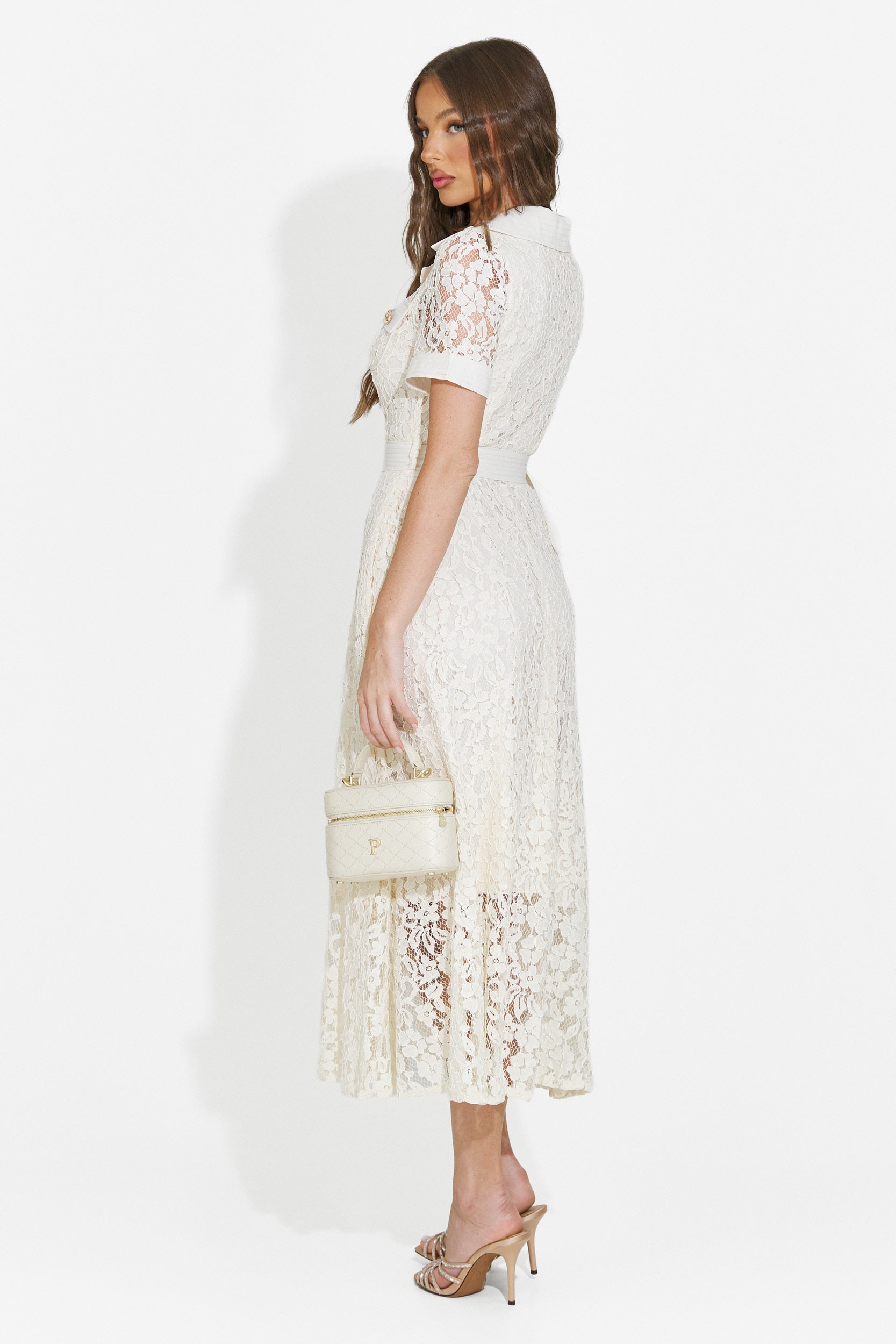 Vestido de mujer largo beige Vosira Bogas