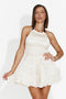 Beige short women's dress Zenia Bogas