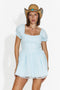 Short light blue women's dress Alesandria Bogas
