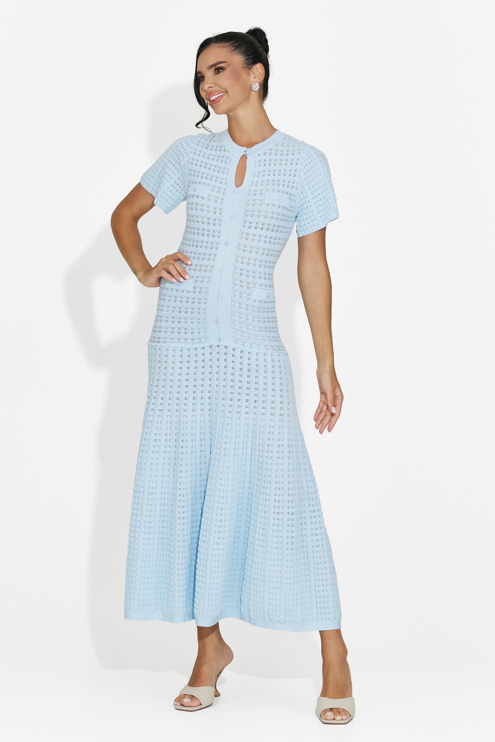 Women's short blue dress Azania Bogas
