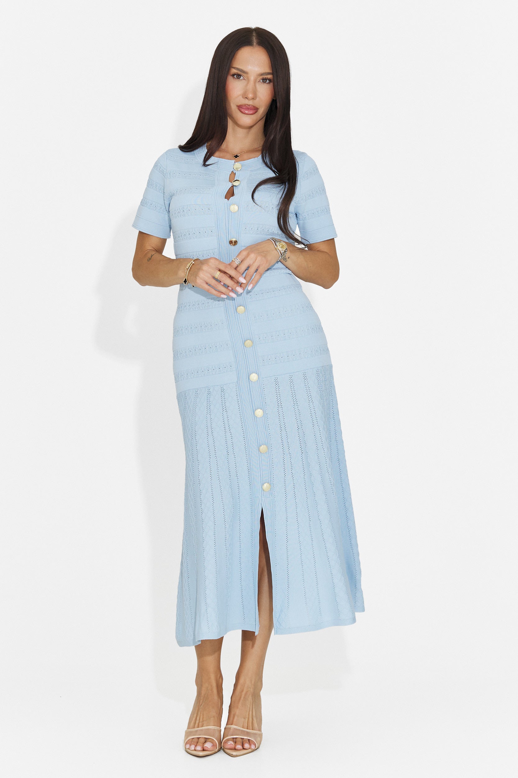Rochie dama scurta bleu Bikona Bogas