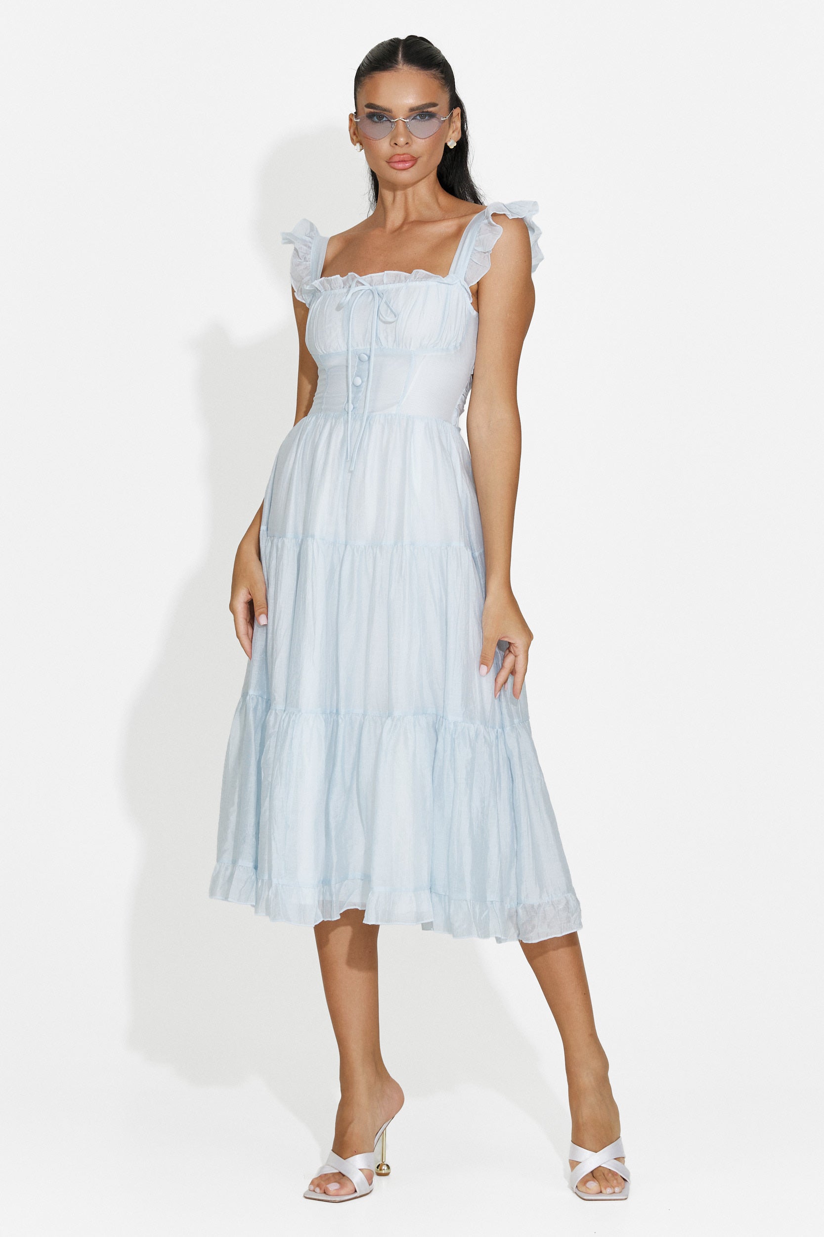 Short light blue dress Camenia Bogas