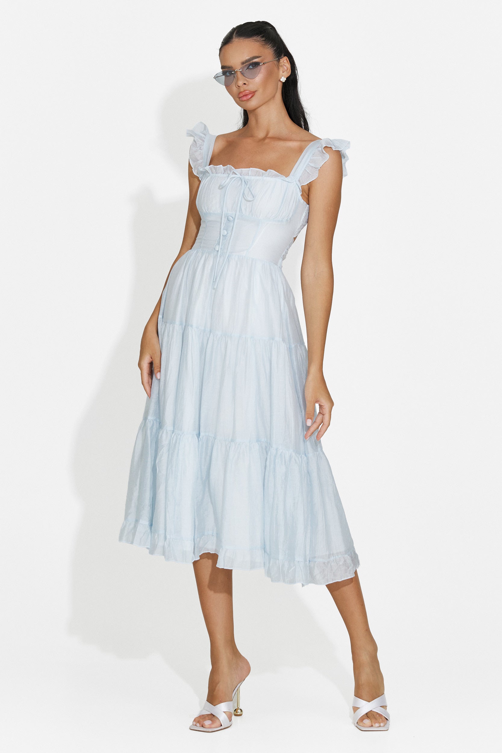 Short light blue dress Camenia Bogas