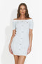 Short blue women's dress Herera Bogas