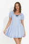 Short blue women's dress Viviene Bogas