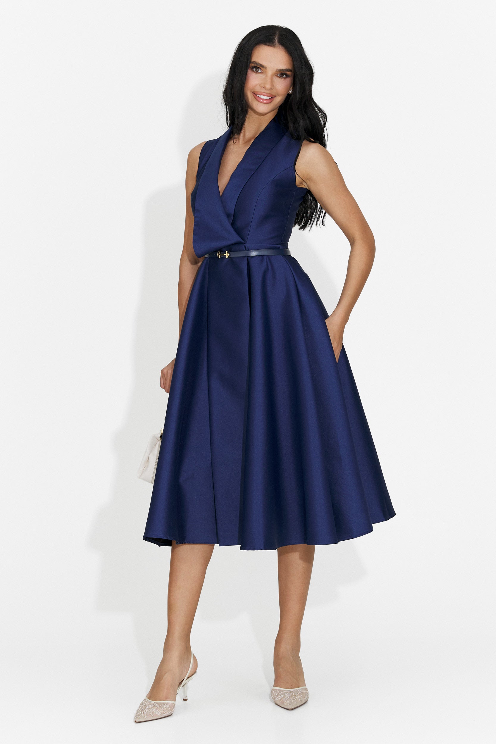 Vestido Corto Azul Marino de Kady Bogas para Mujeres