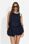 Women's short navy blue dress Nanaria Bogas