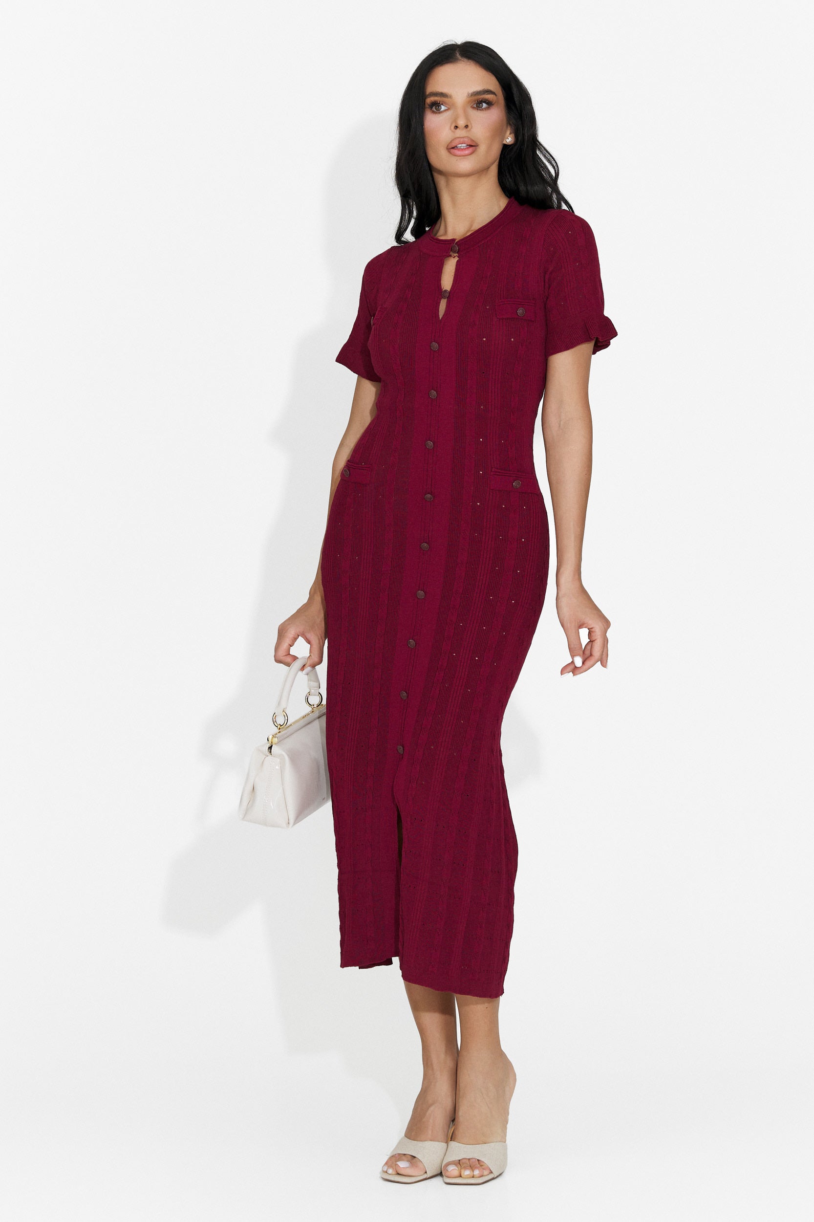 Verioma Bogas Burgundy Short Dress for Women