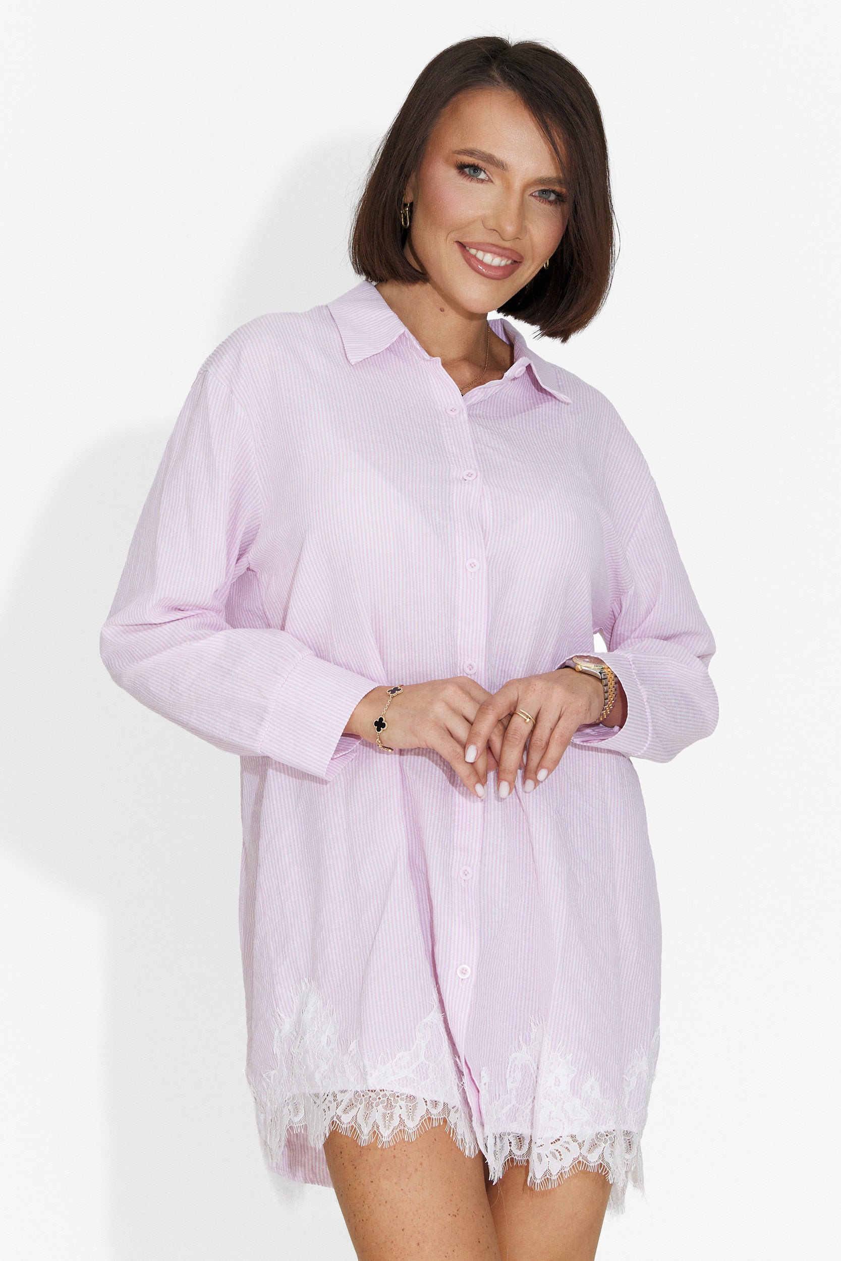 Rochie dama scurta casual roz Popy Bogas