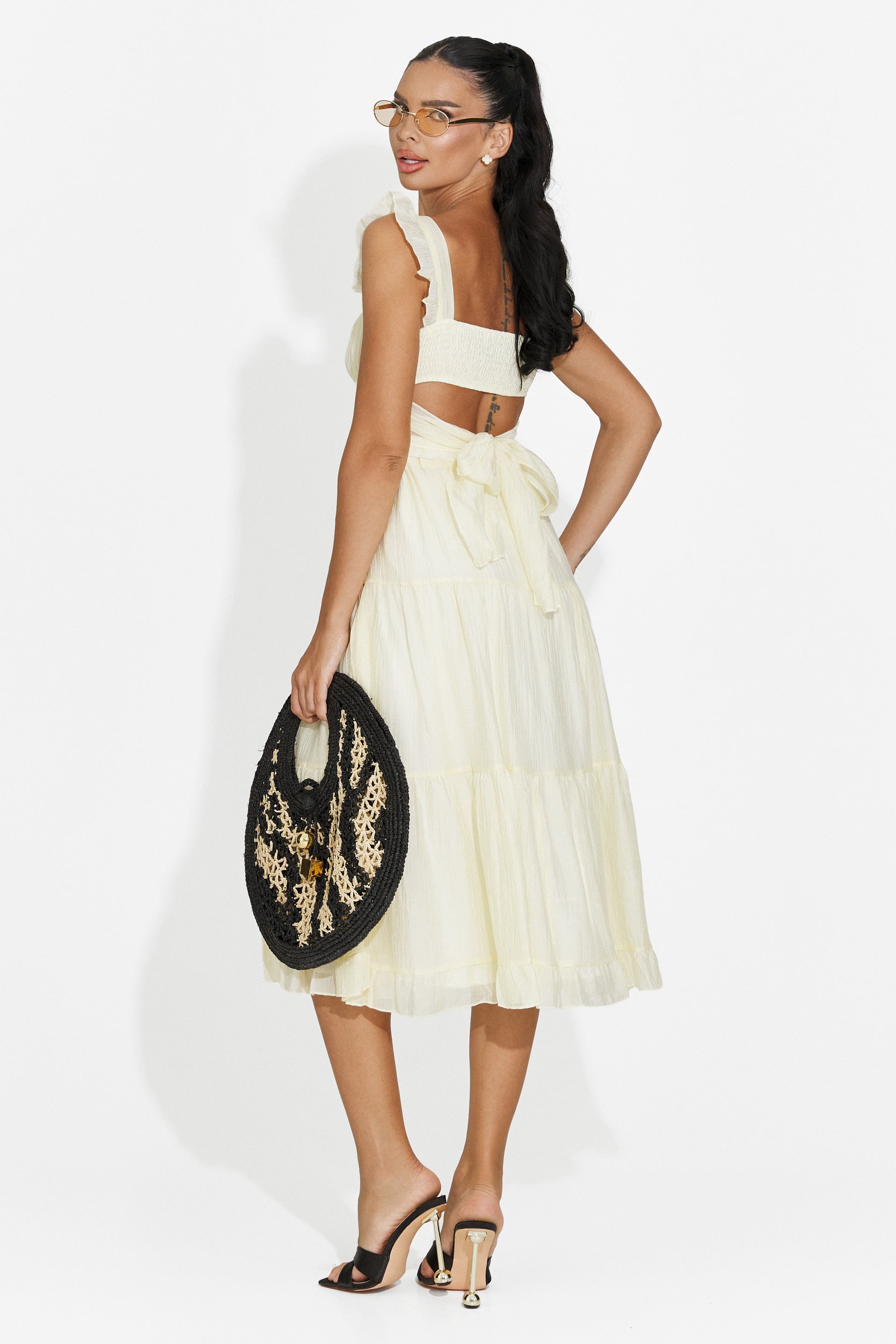 Women's short yellow dress Camenia Bogas