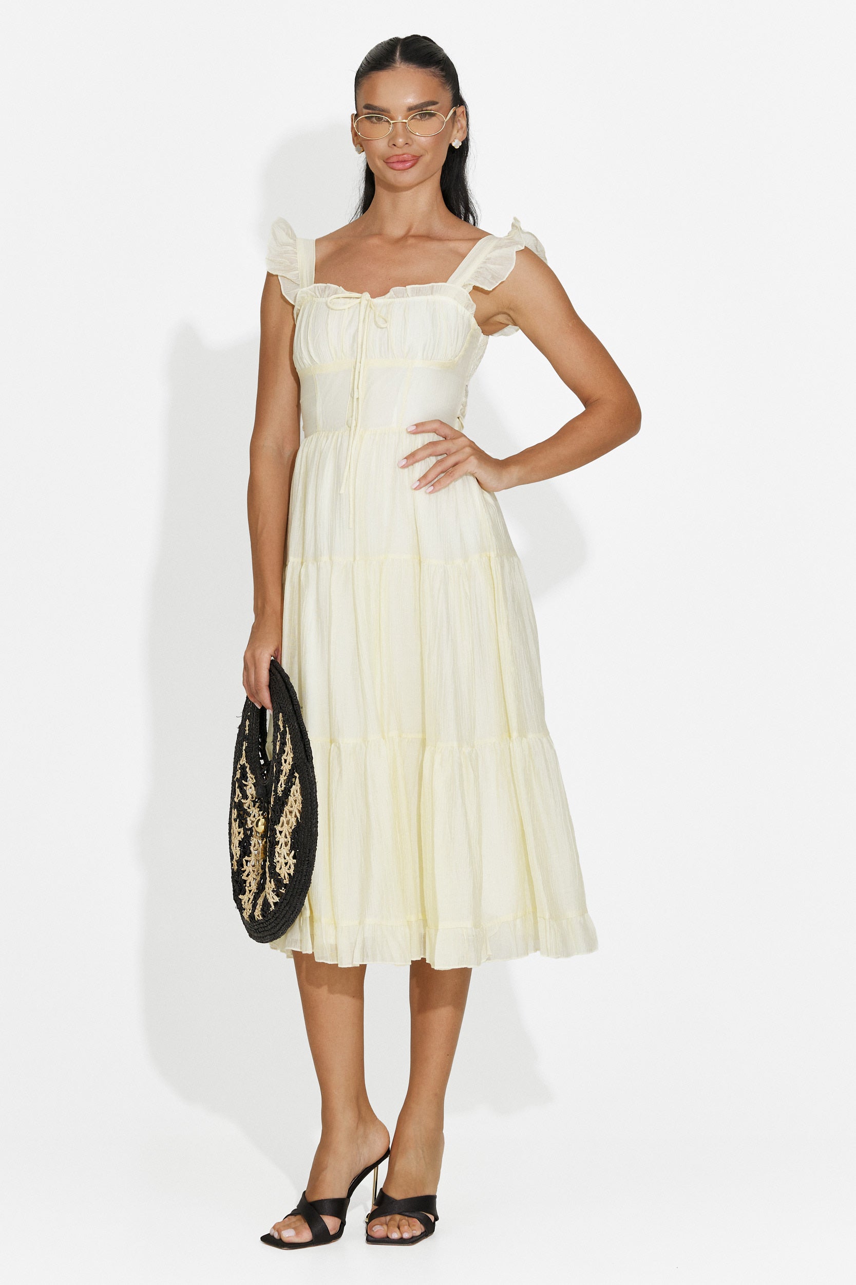 Women's short yellow dress Camenia Bogas
