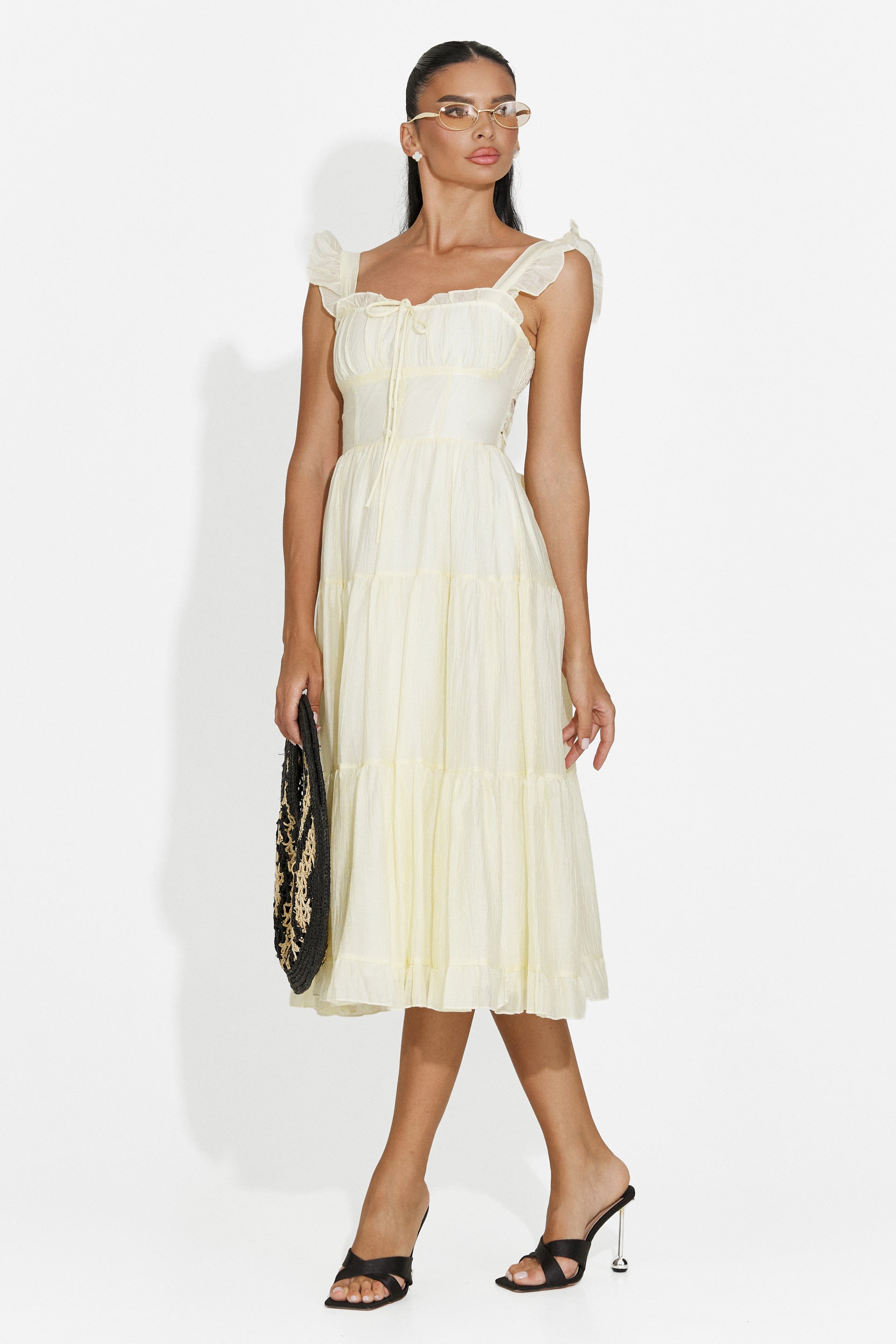 Women's short yellow dress Camenia Bogas