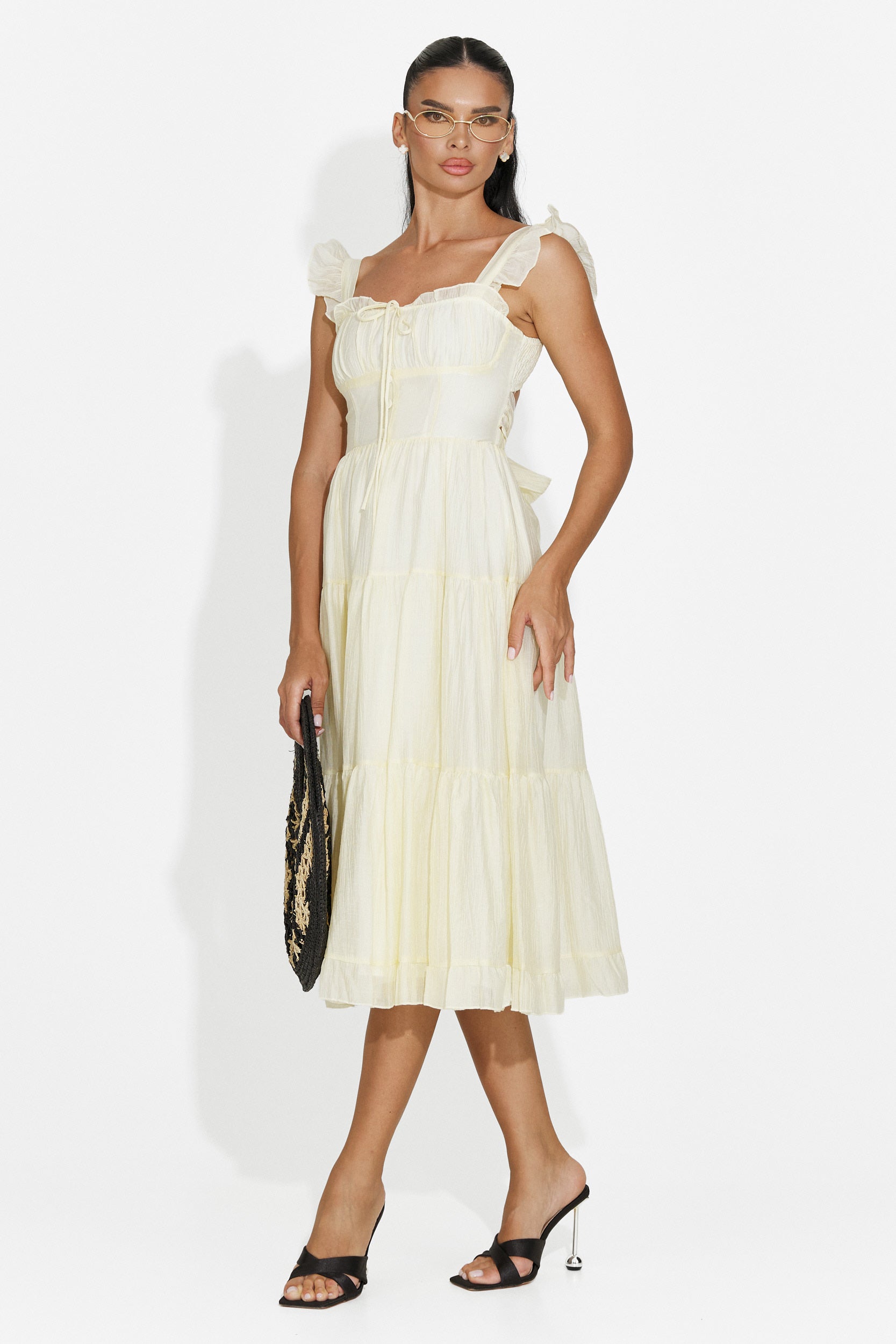 Women's short yellow dress Camenia Bogas