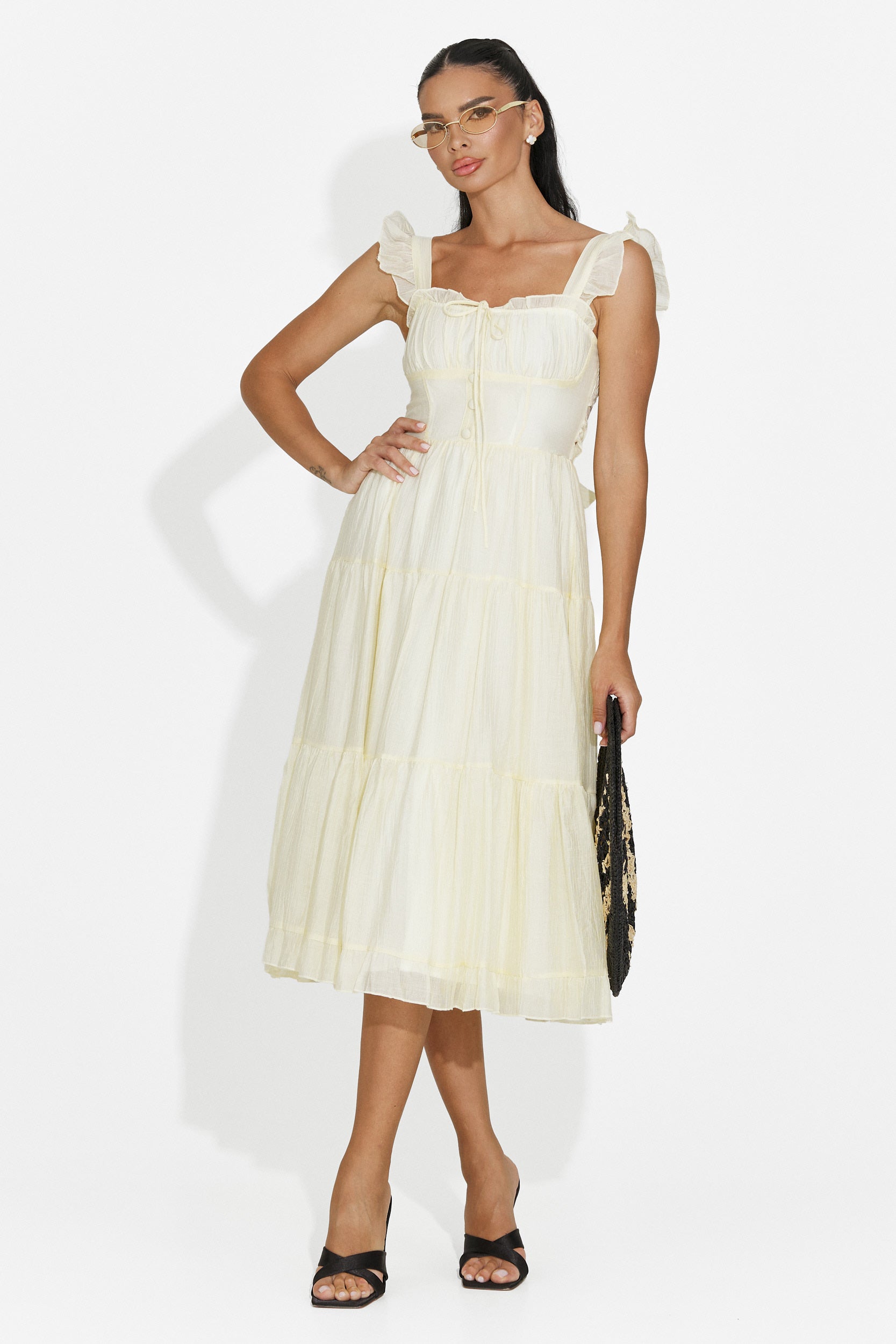 Women's short yellow dress Camenia Bogas