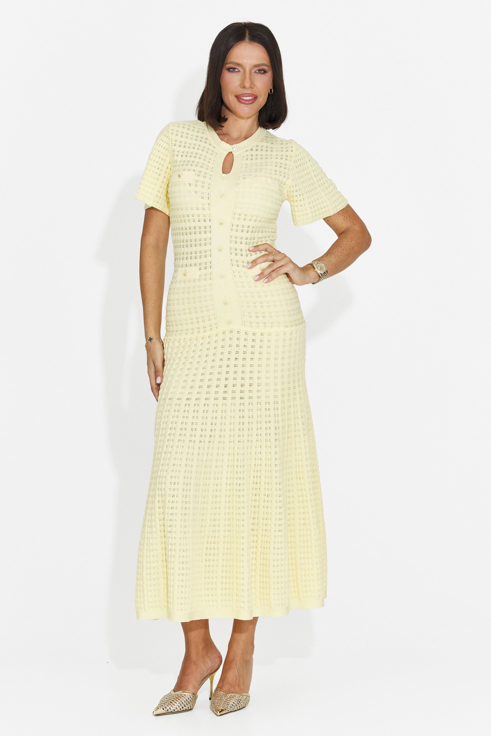 Rochie dama scurta galbena Gijoka Bogas
