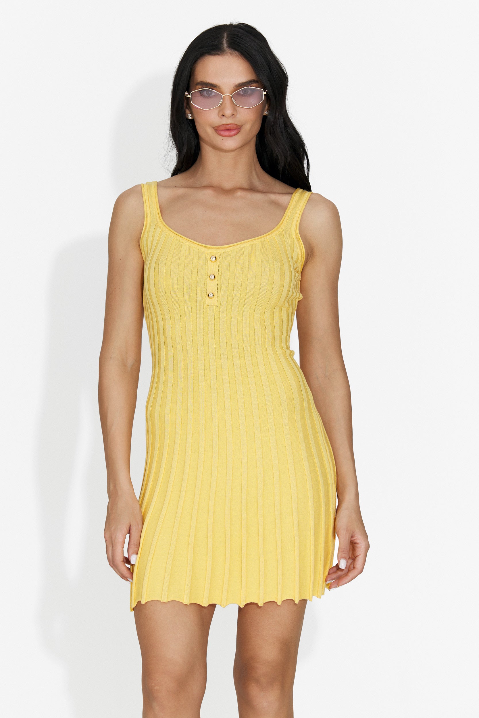 Rochie dama scurta galbena Kiaya Bogas