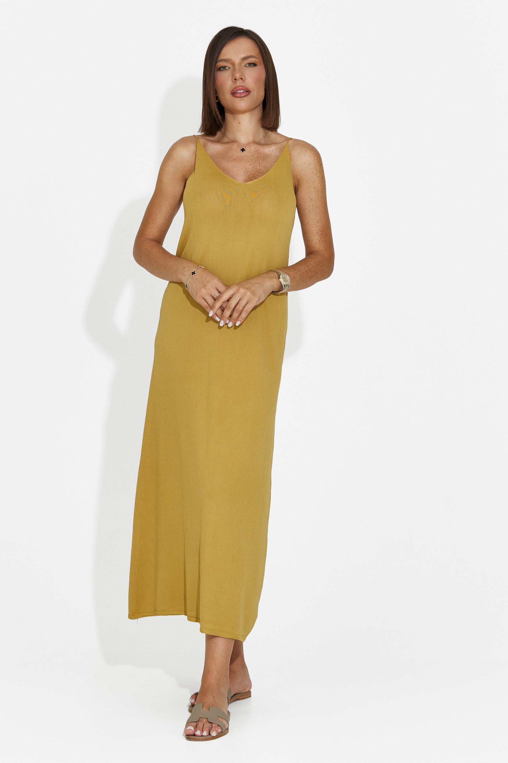Women's short yellow dress Liorna Bogas