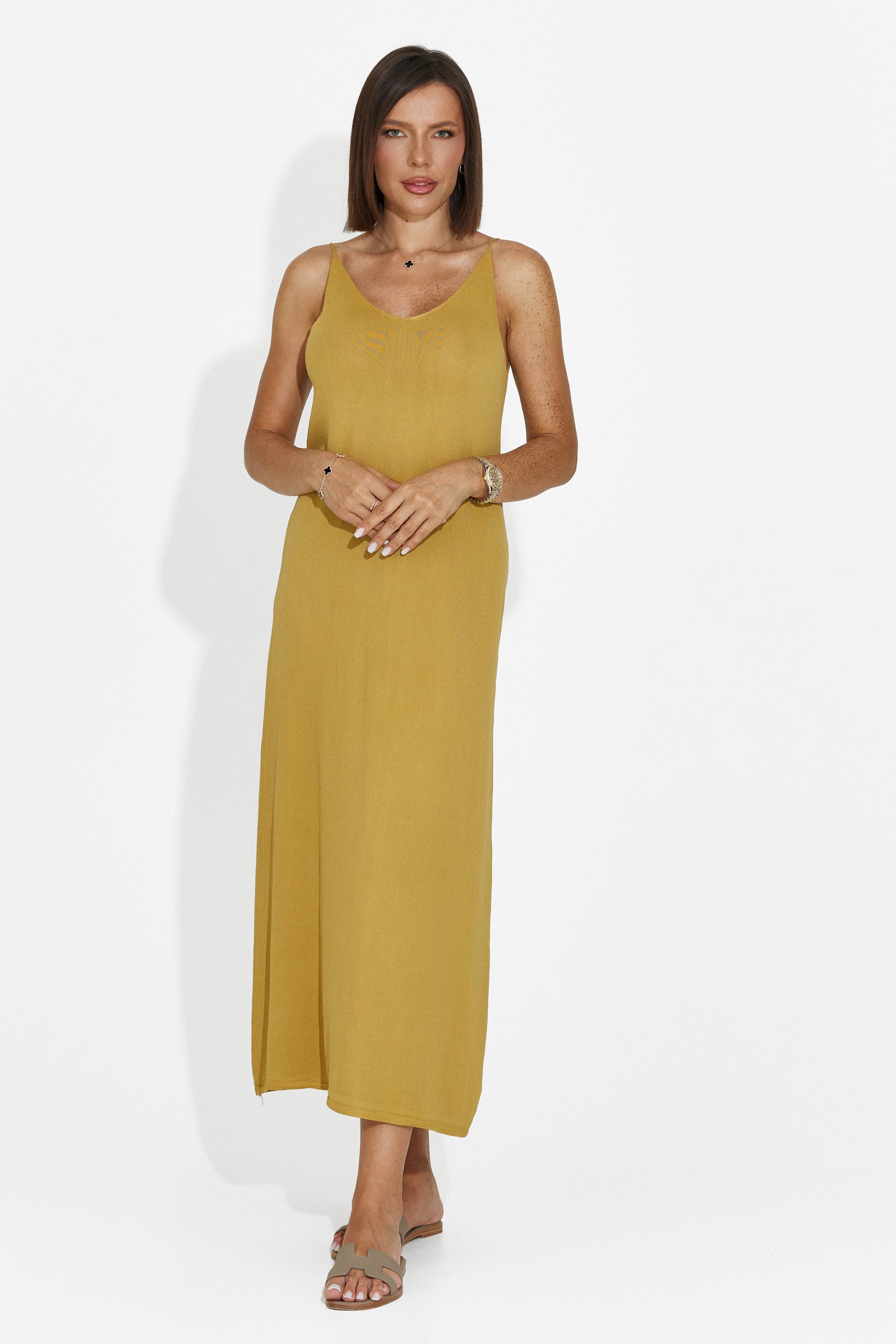 Women's short yellow dress Liorna Bogas