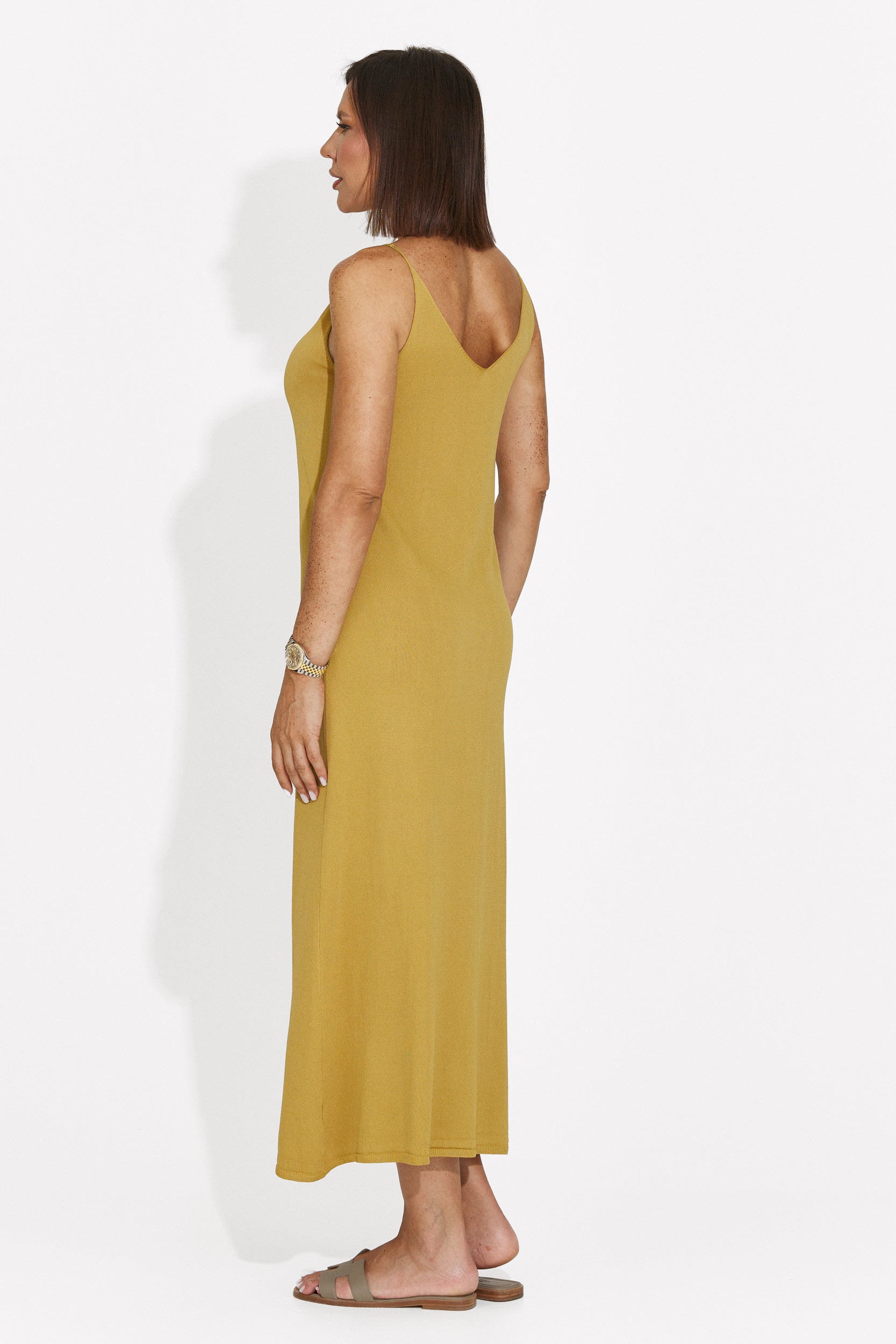 Women's short yellow dress Liorna Bogas
