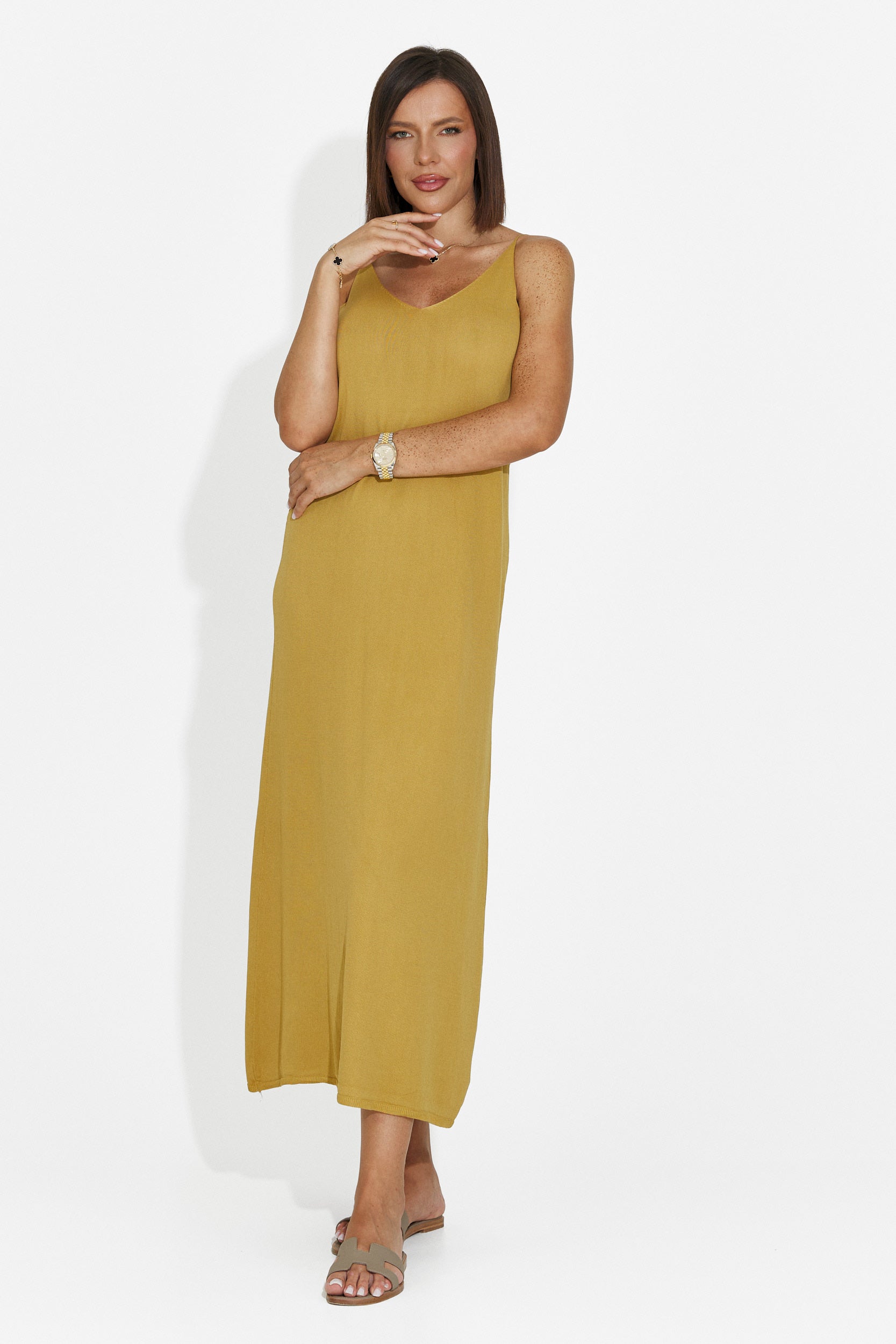 Women's short yellow dress Liorna Bogas