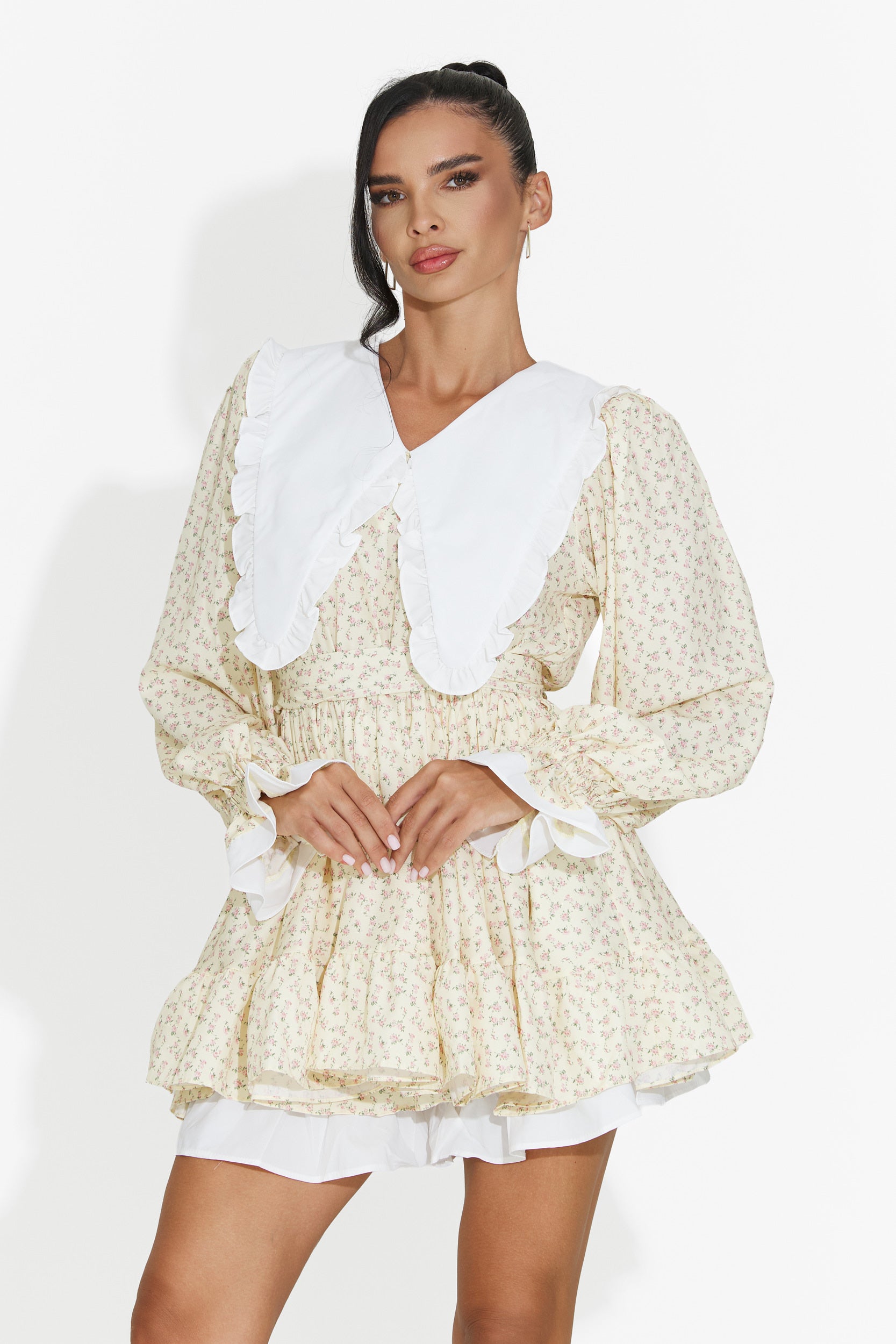 Short yellow women's dress Trivaya Bogas
