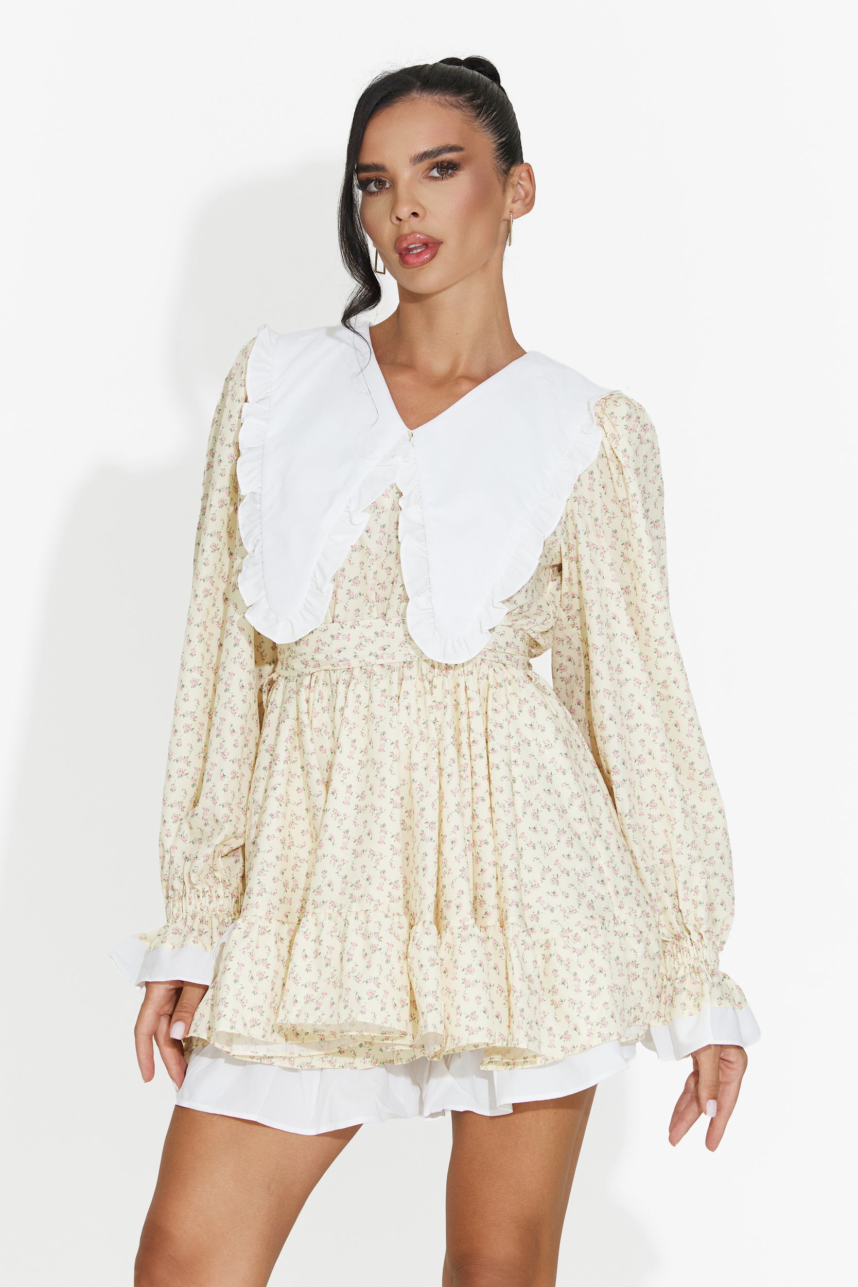 Short yellow women's dress Trivaya Bogas