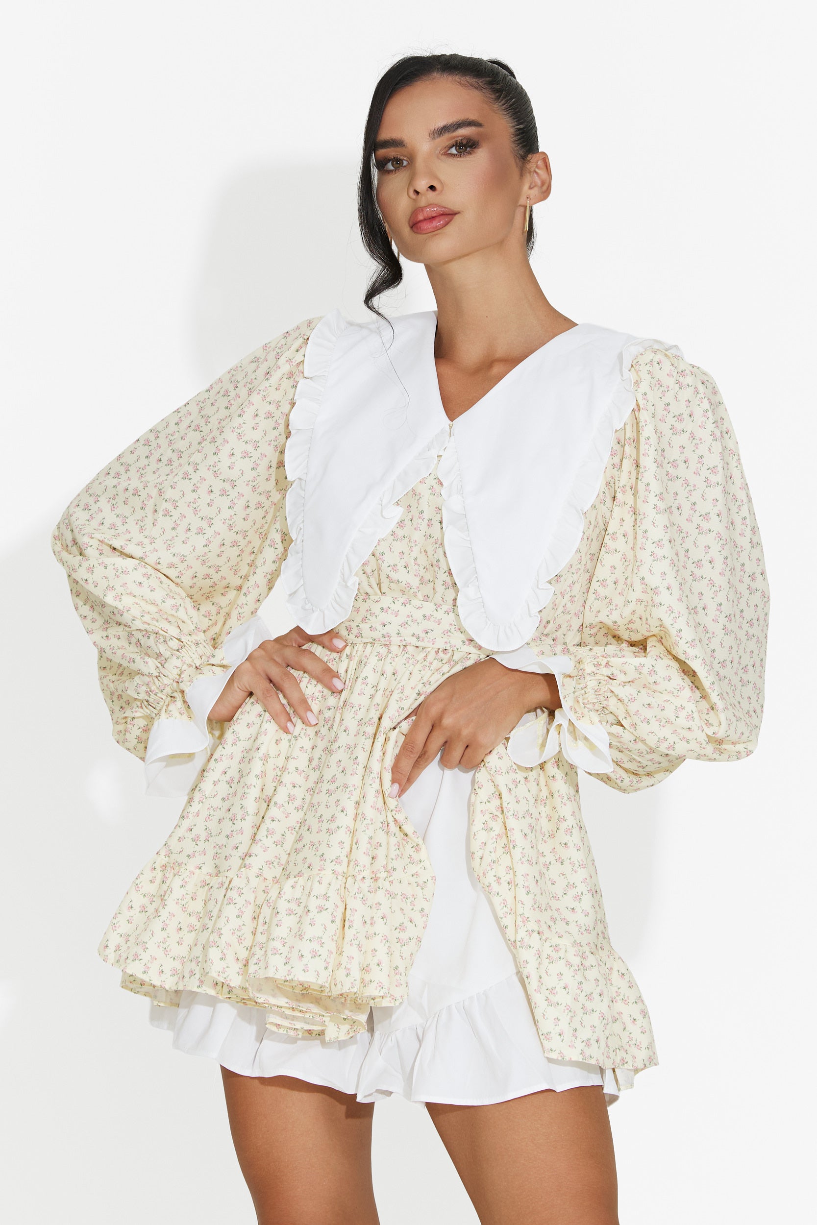 Short yellow women's dress Trivaya Bogas