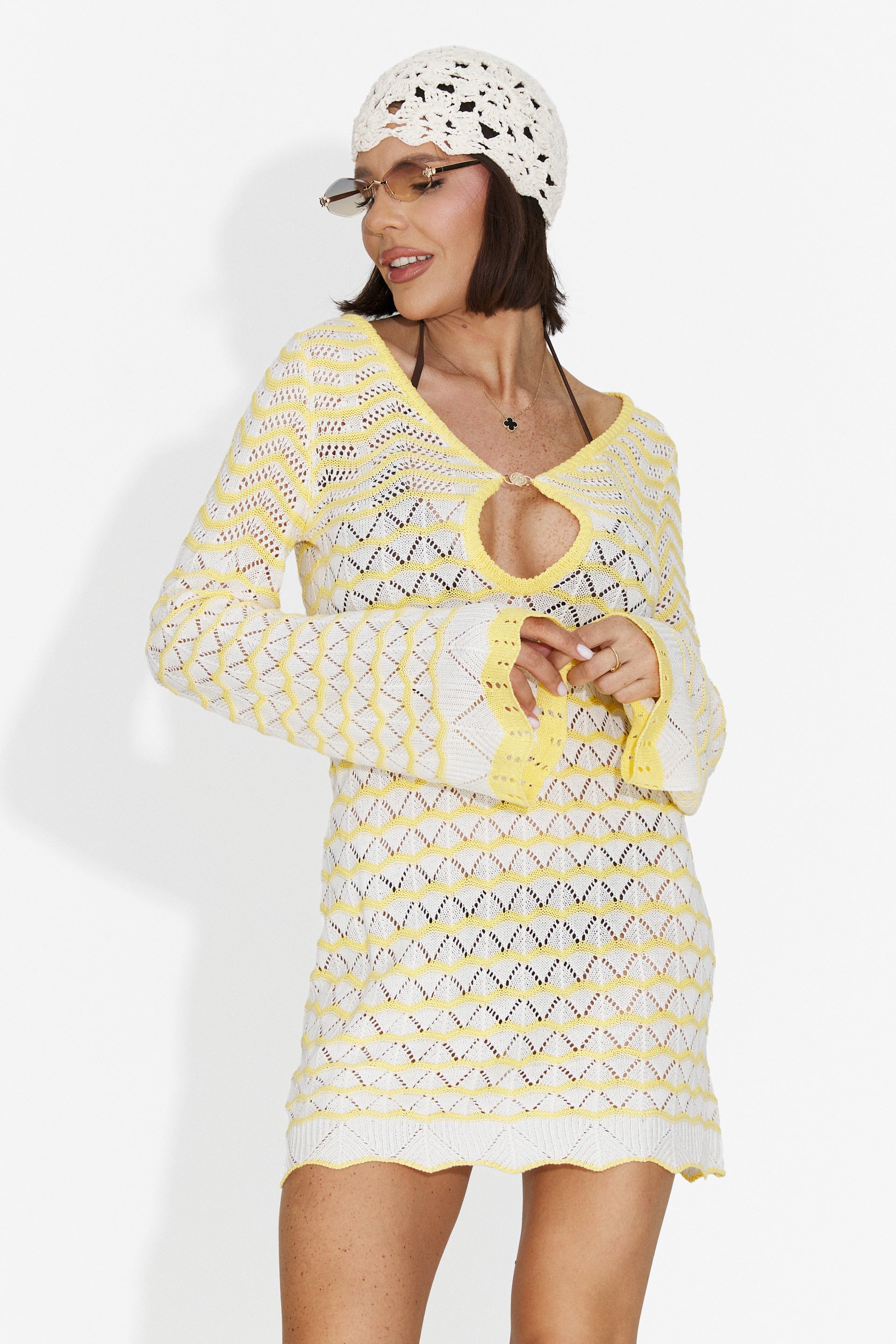 Rochie dama scurta galbena Valerimia Bogas