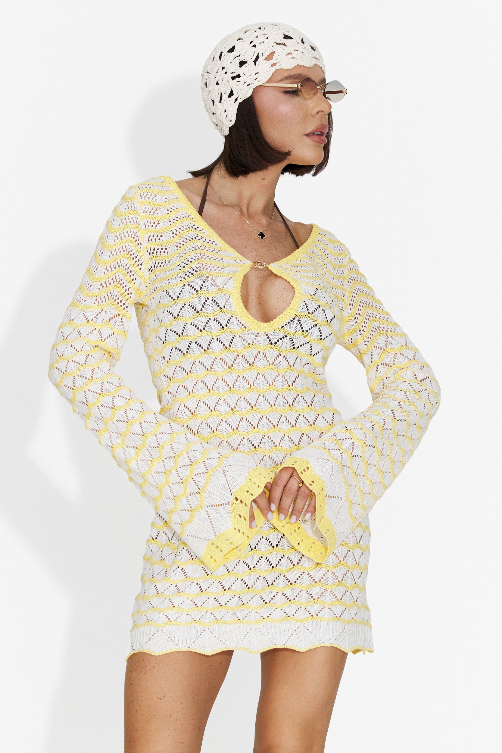 Rochie dama scurta galbena Valerimia Bogas