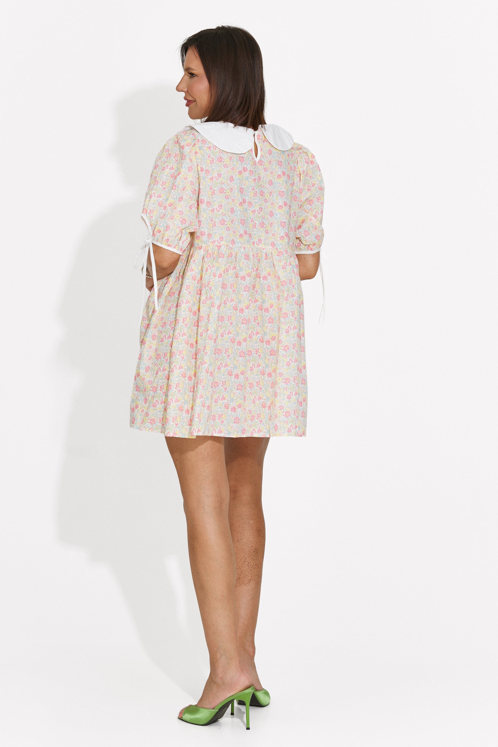Women's short yellow dress Zelenia Bogas