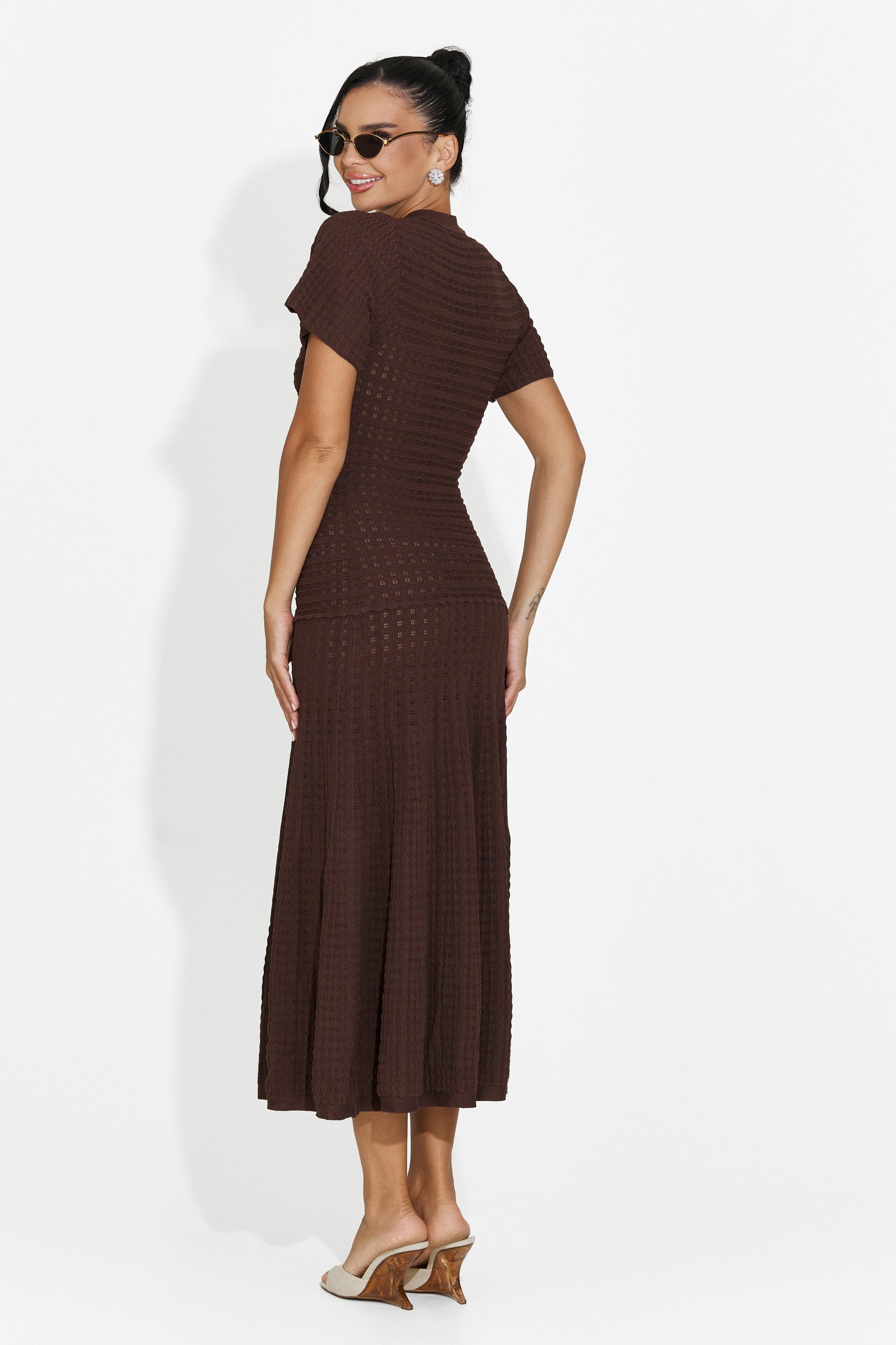 Women's short brown dress Azania Bogas