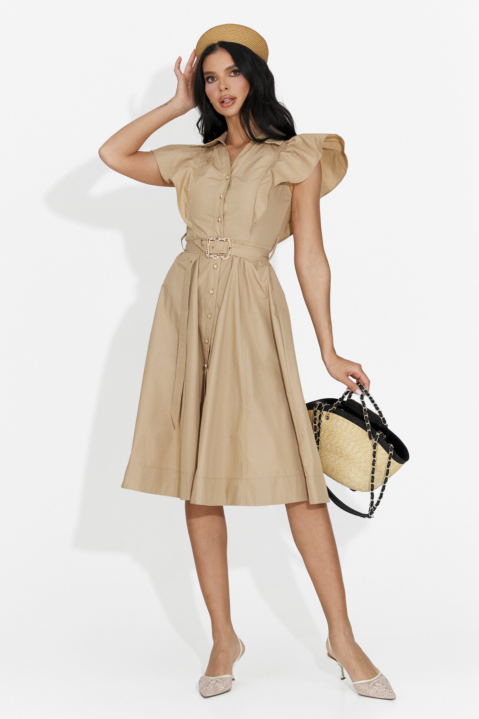 Rochie dama scurta maro Elerya Bogas