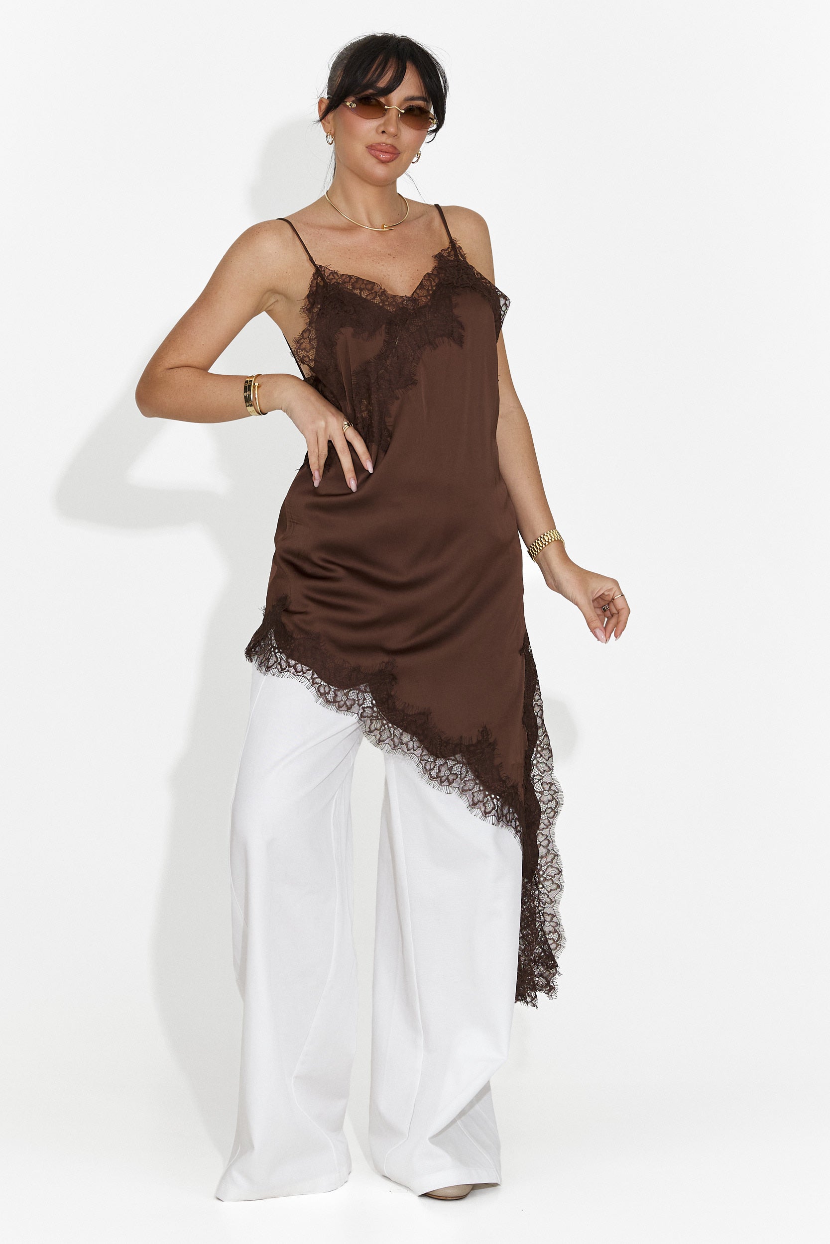 Robe femme courte marron Francisca Bogas