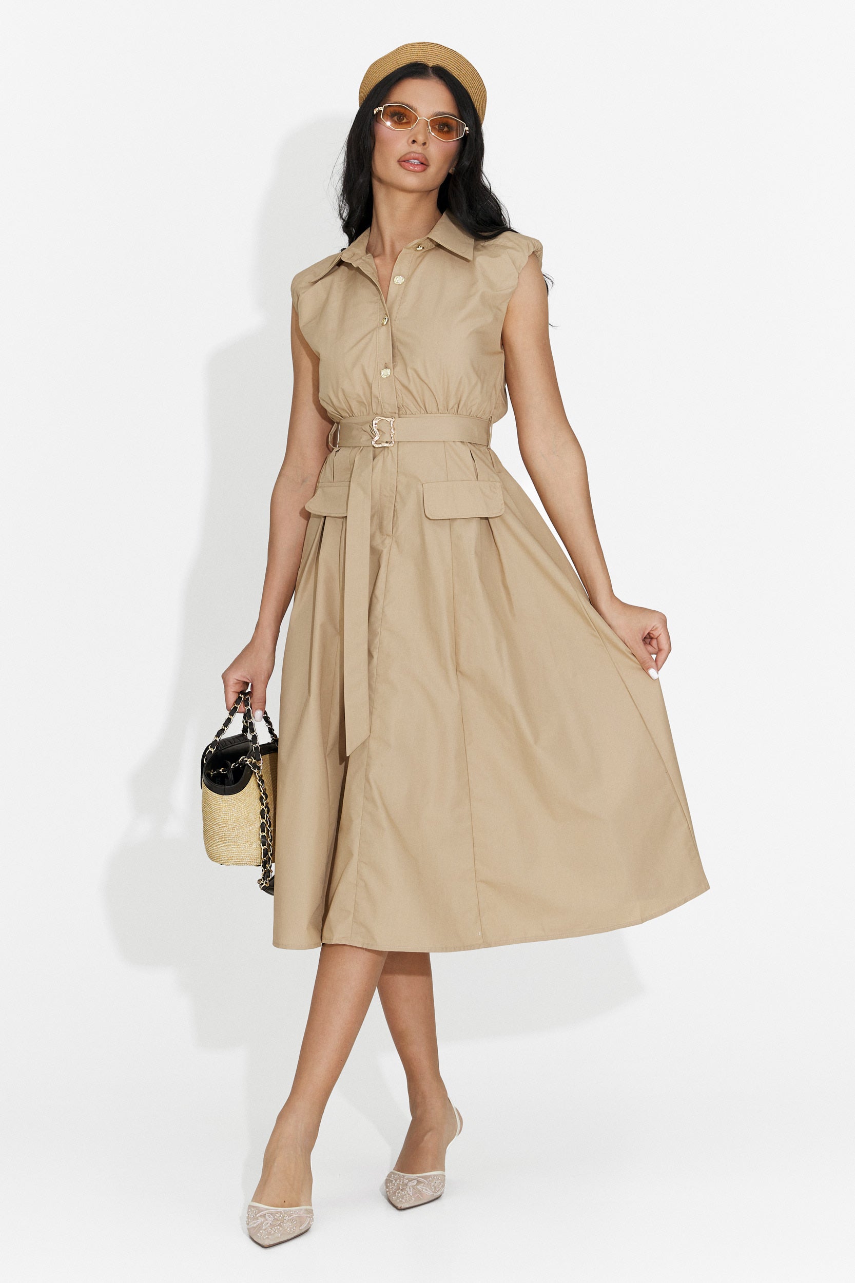 Rochie dama scurta maro Harleia Bogas