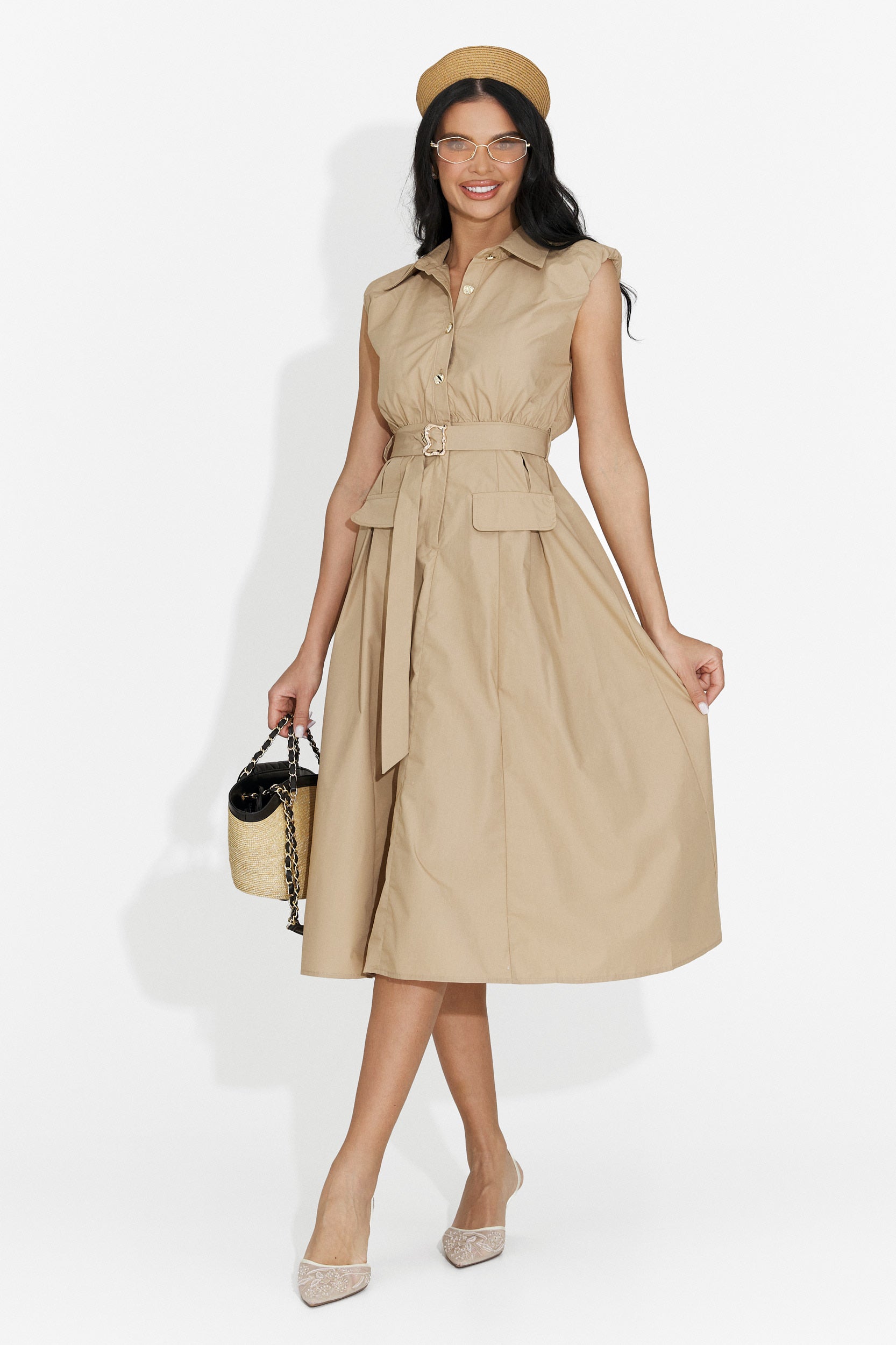 Rochie dama scurta maro Harleia Bogas
