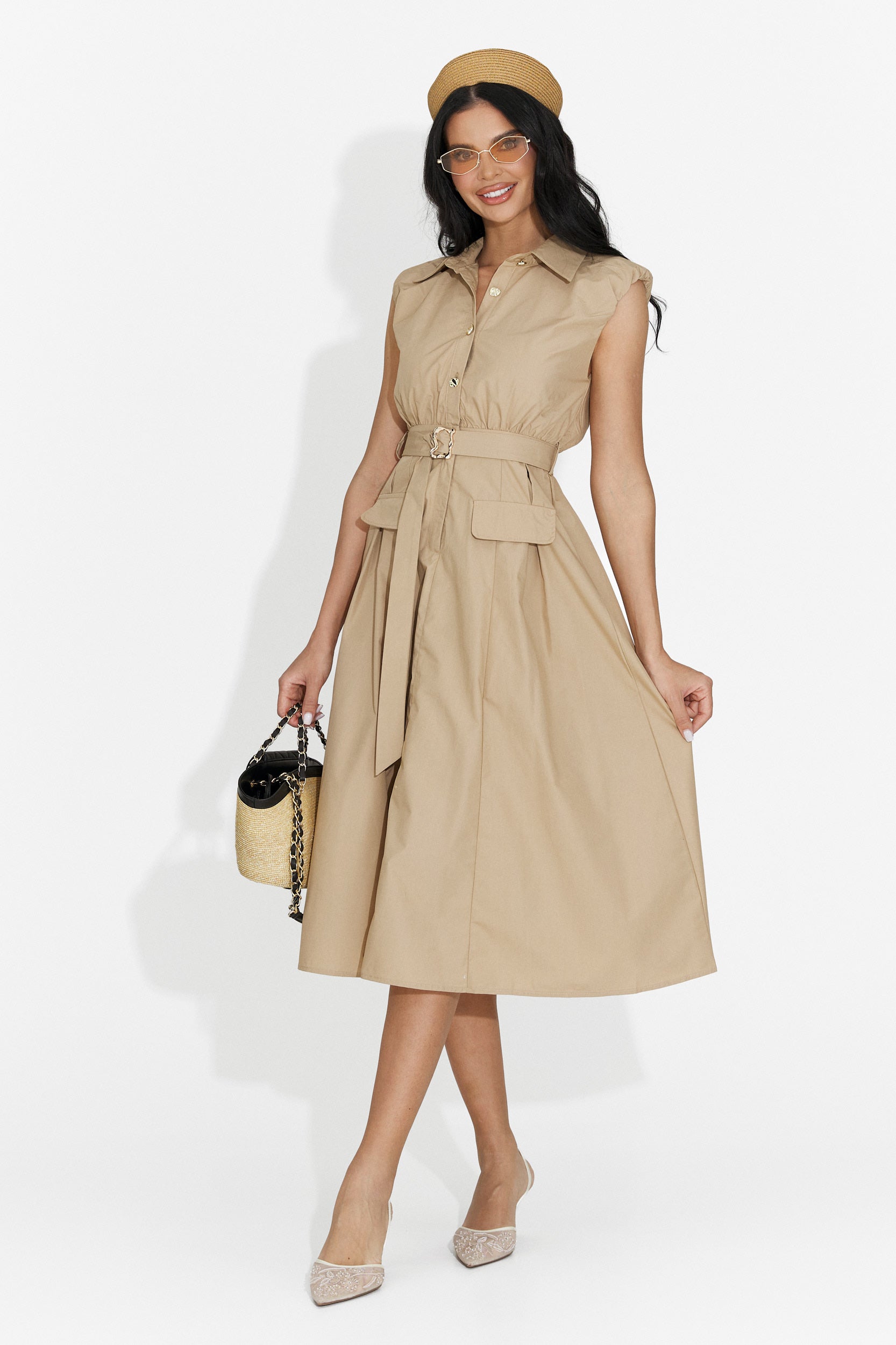 Rochie dama scurta maro Harleia Bogas