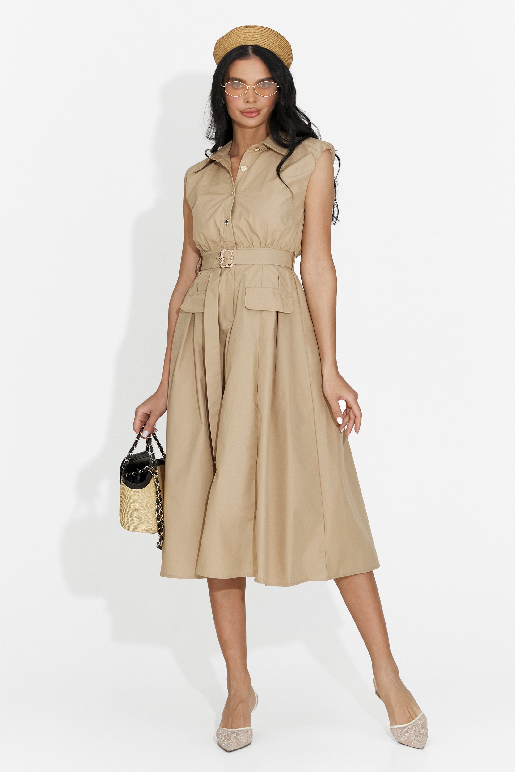 Rochie dama scurta maro Harleia Bogas