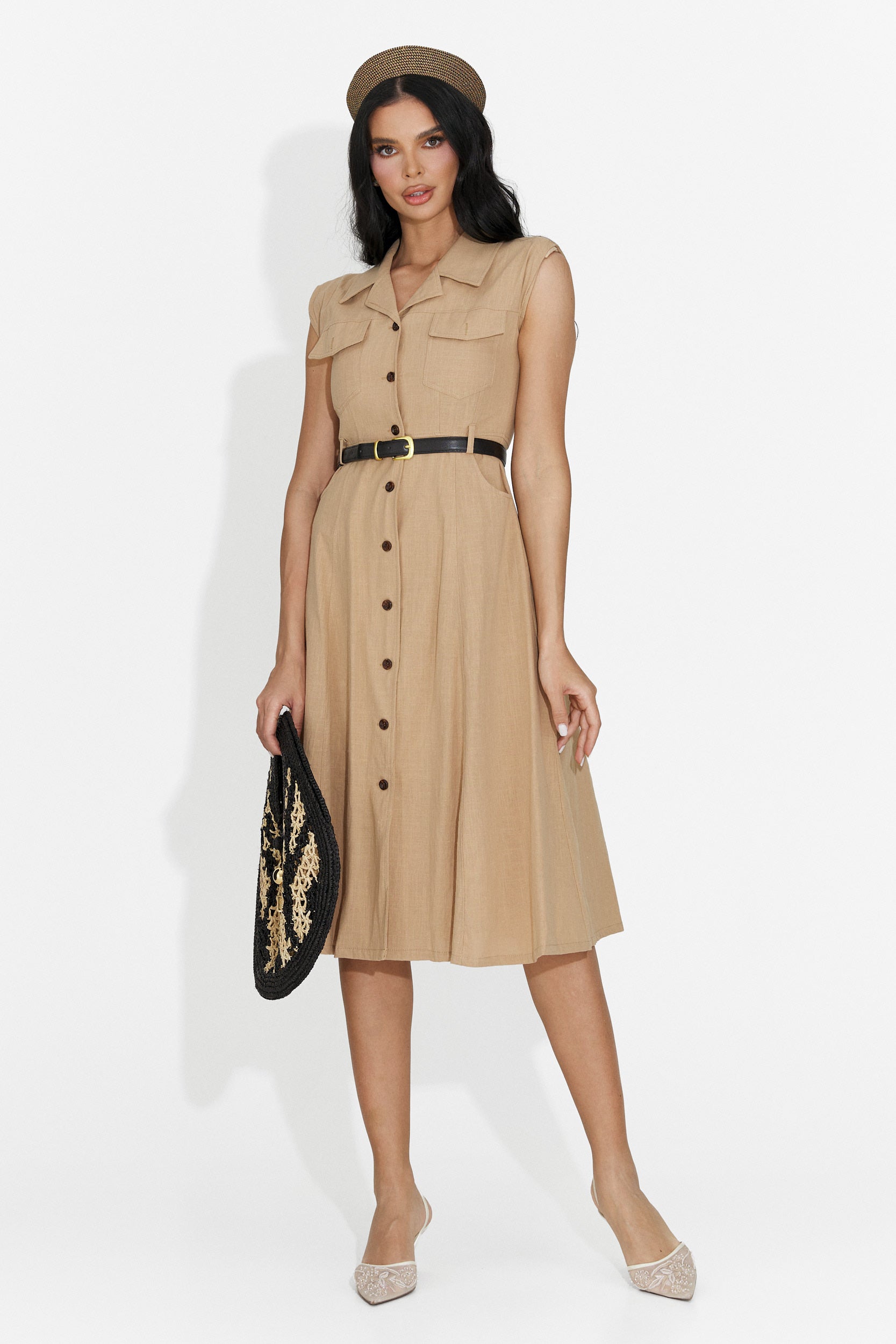 Rochie dama scurta maro Jasmina Bogas