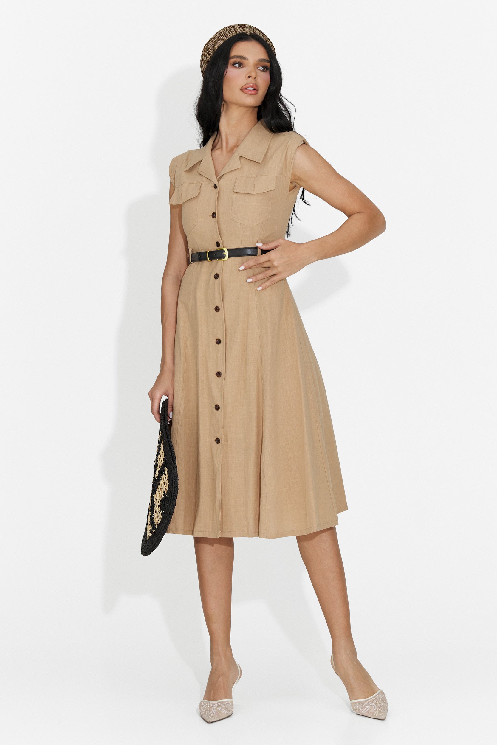 Rochie dama scurta maro Jasmina Bogas