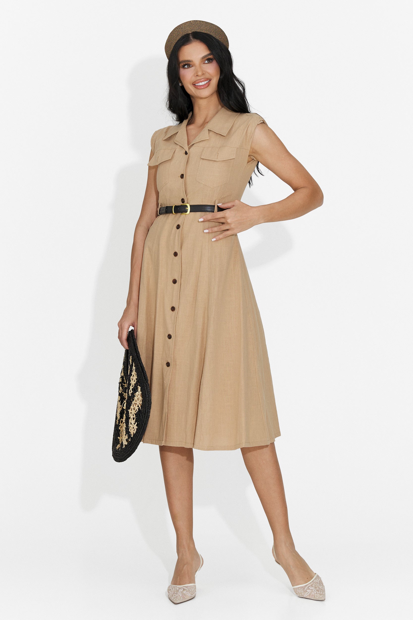 Rochie dama scurta maro Jasmina Bogas