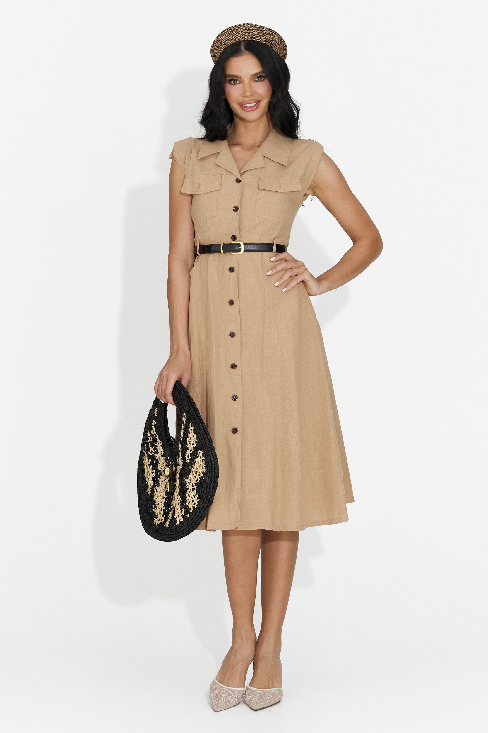 Rochie dama scurta maro Jasmina Bogas