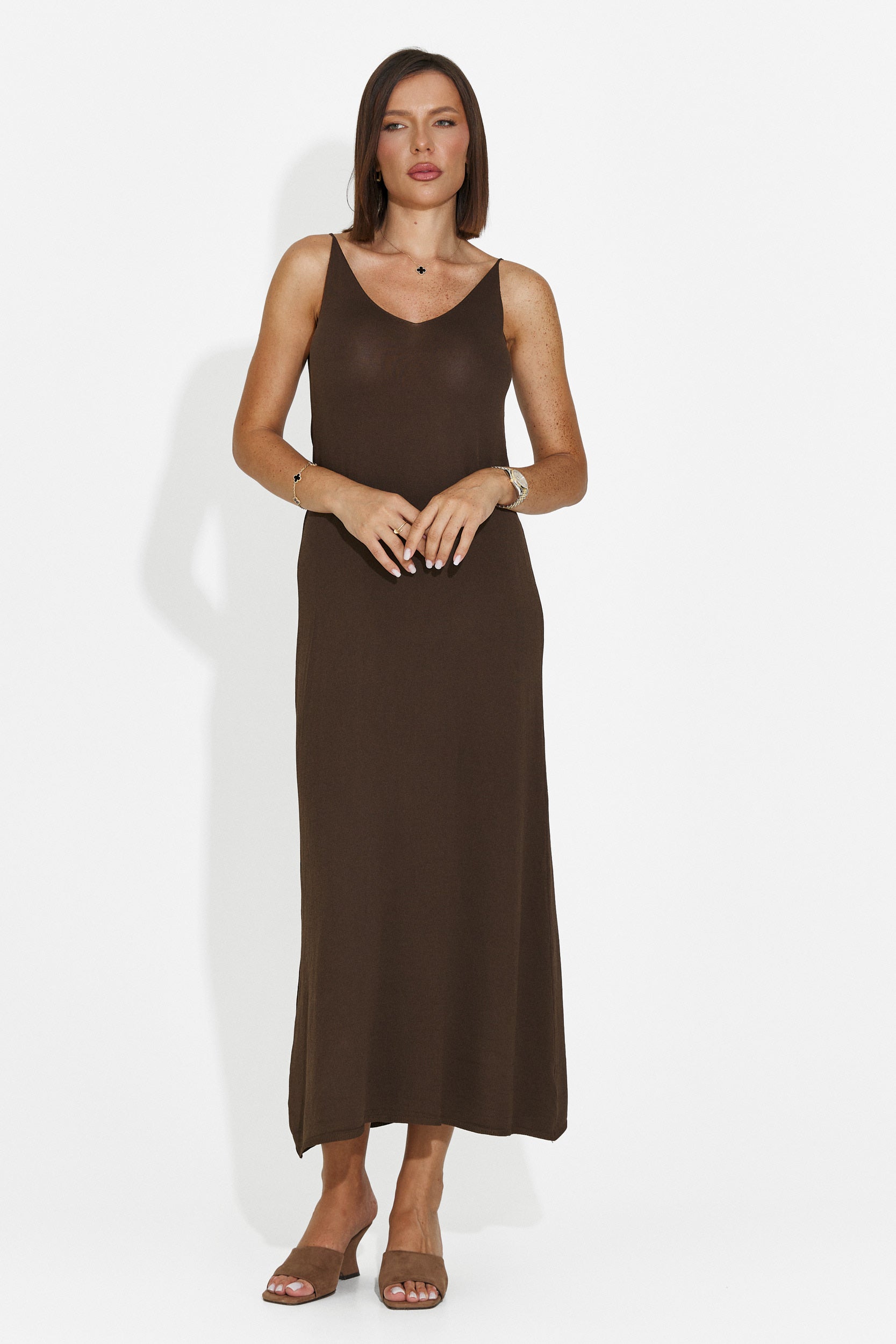 Vestido corto de mujer marrón Liorna Bogas