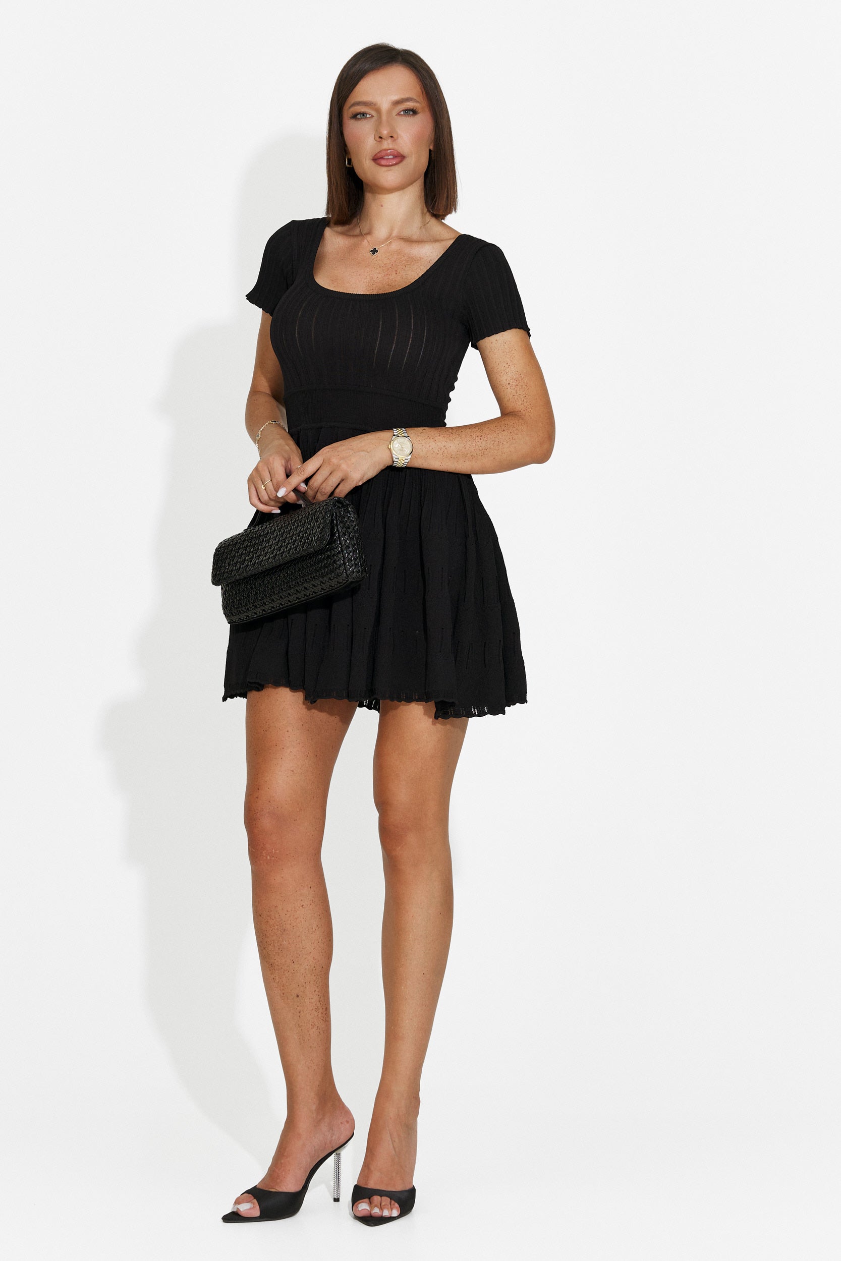Short black women's dress Althea Bogas