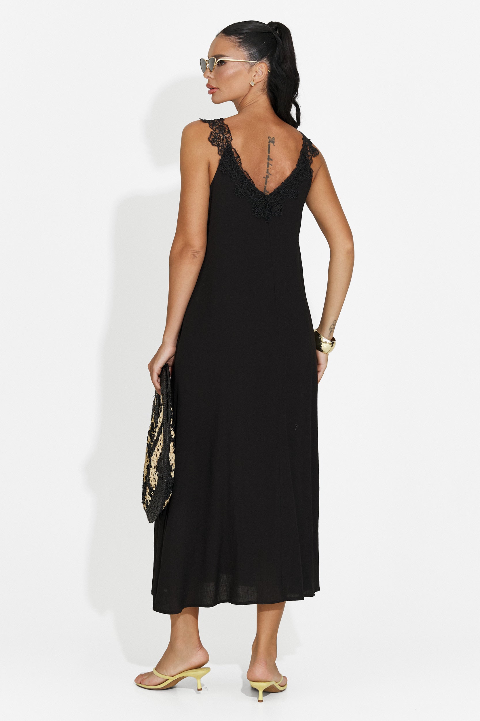 Short black women's dress Clarinia Bogas