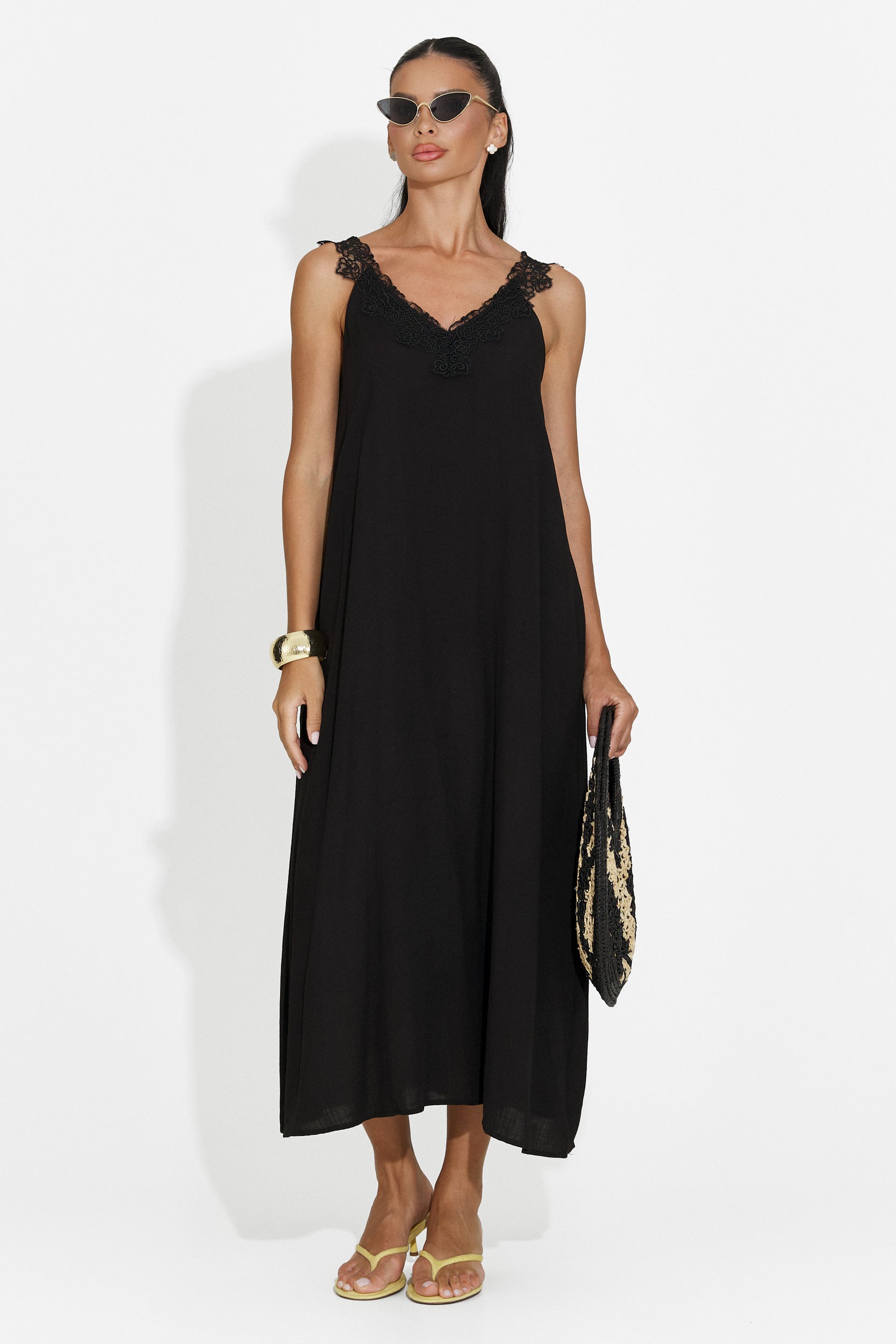 Short black women's dress Clarinia Bogas