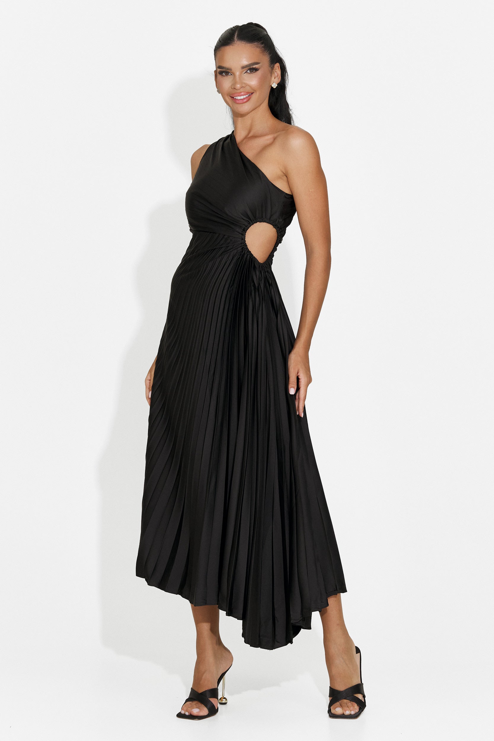 Women's short black dress Delimia Bogas