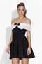 Czarna krótka sukienka damska Elmita Bogas