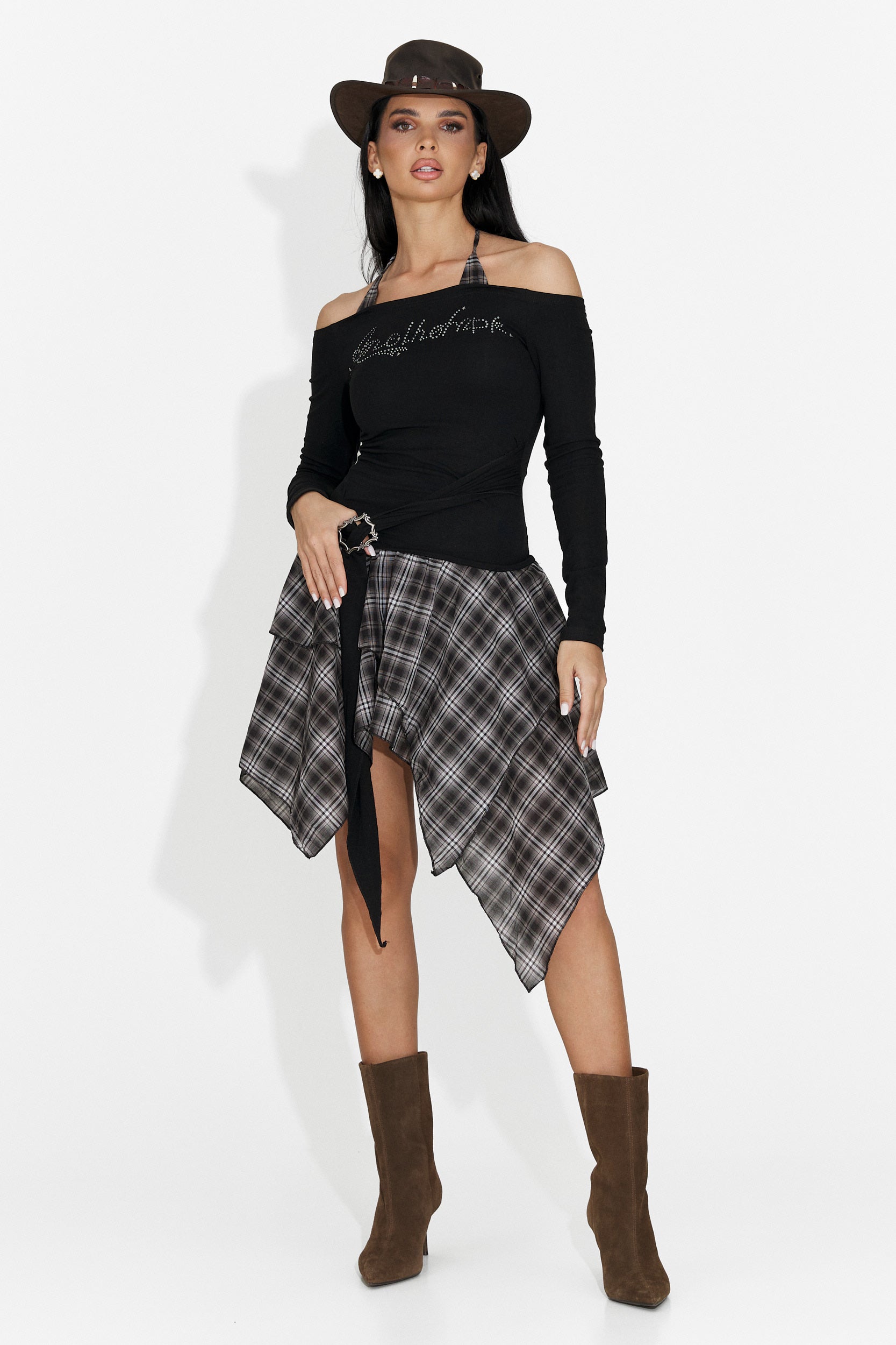 Robe Courte Noire pour Femmes d'Heliana Bogas