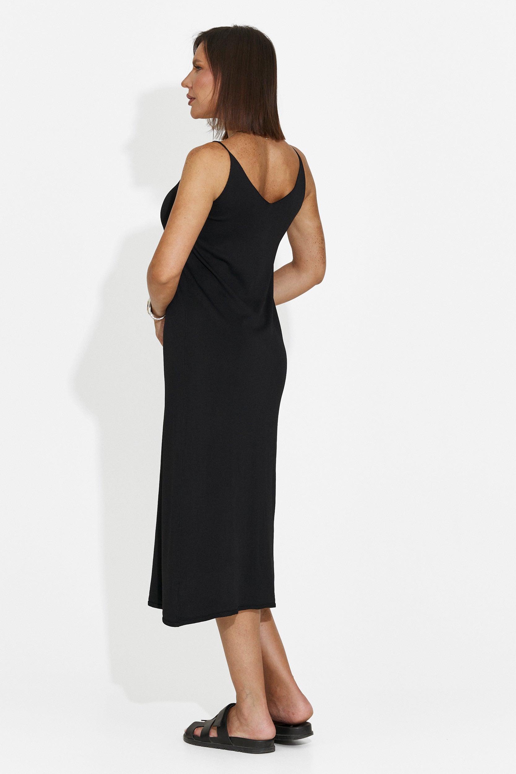 Short black women's dress Liorna Bogas