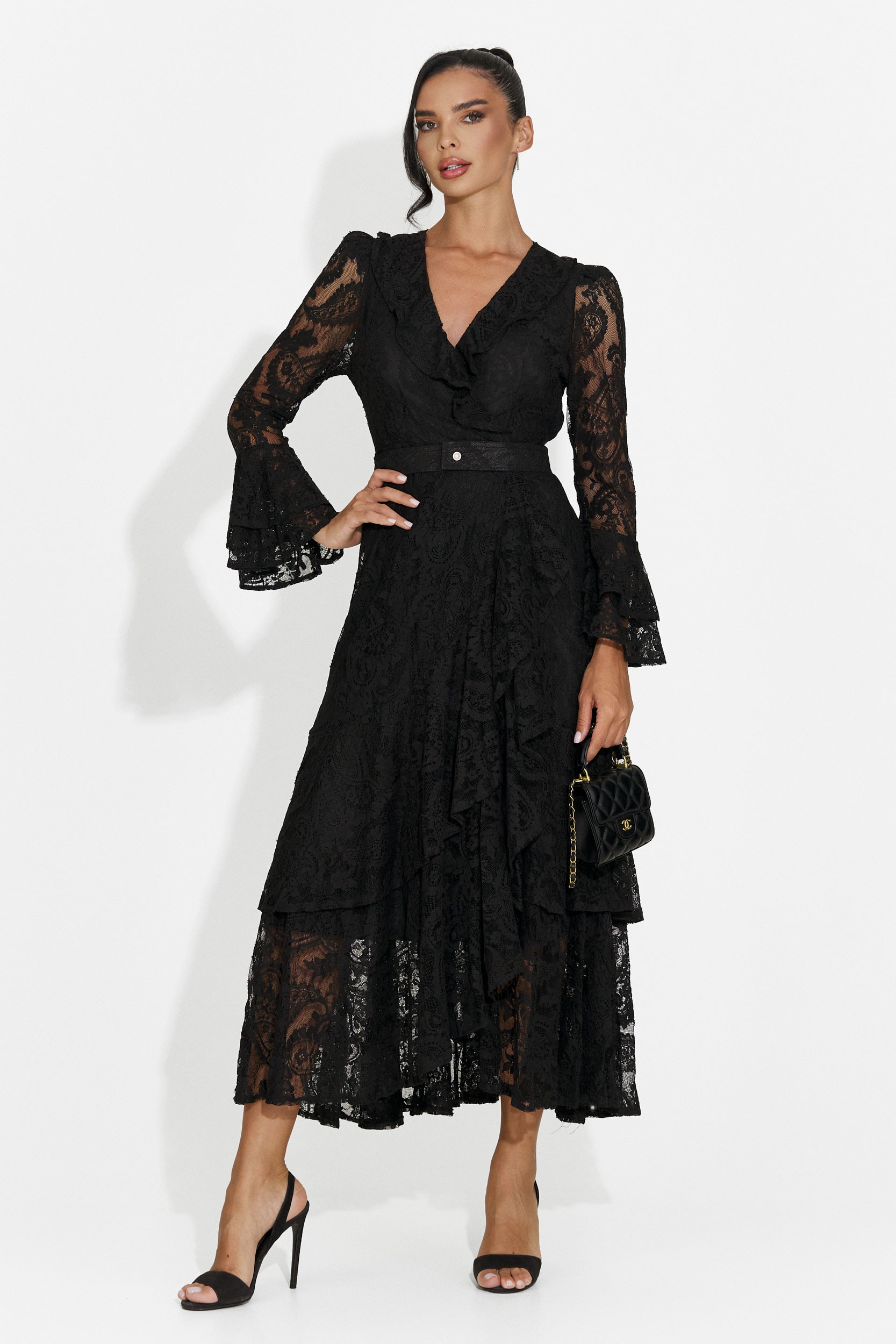 Short black women's dress Nariam Bogas